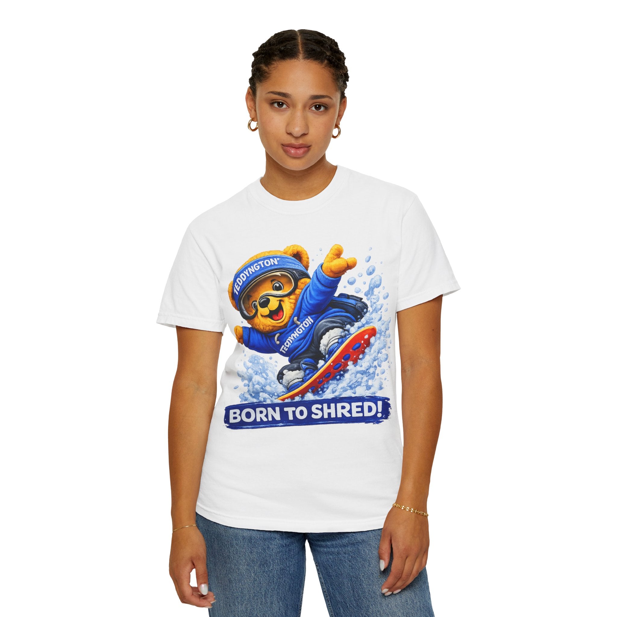 Born to Shred Snowboarding Teddy Bear T-Shirt