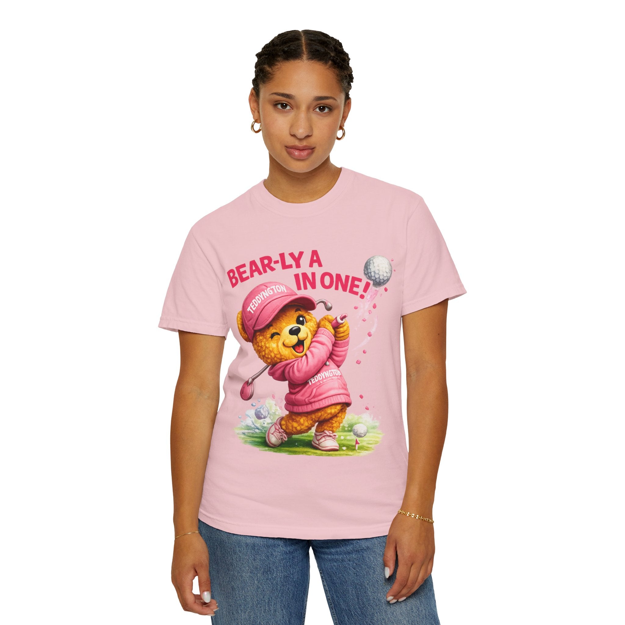 Cute Pink Golf Teddy Bear T-Shirt