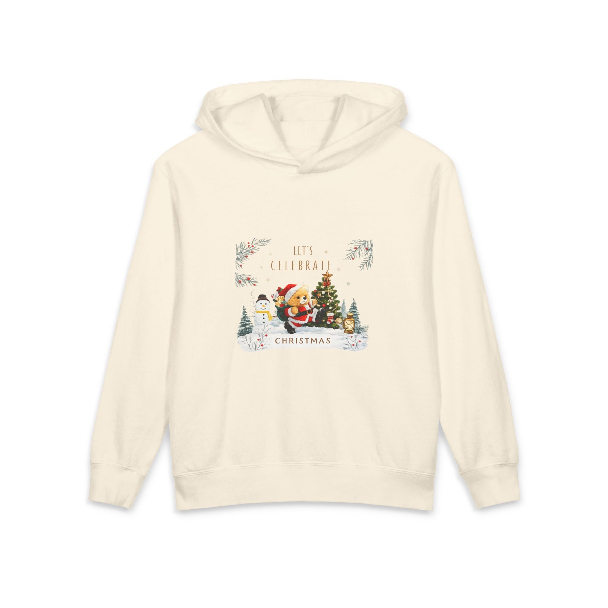 Let's Celebrate Christmas Teddy Bear Hoodie