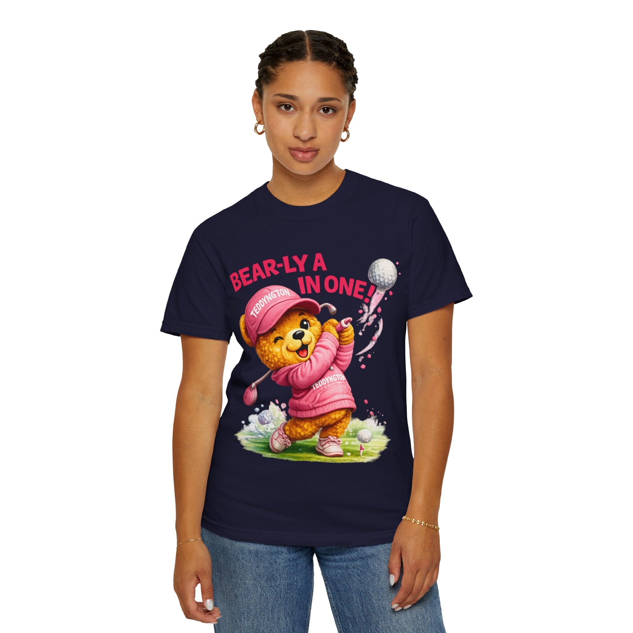 Cute Pink Golf Teddy Bear T-Shirt