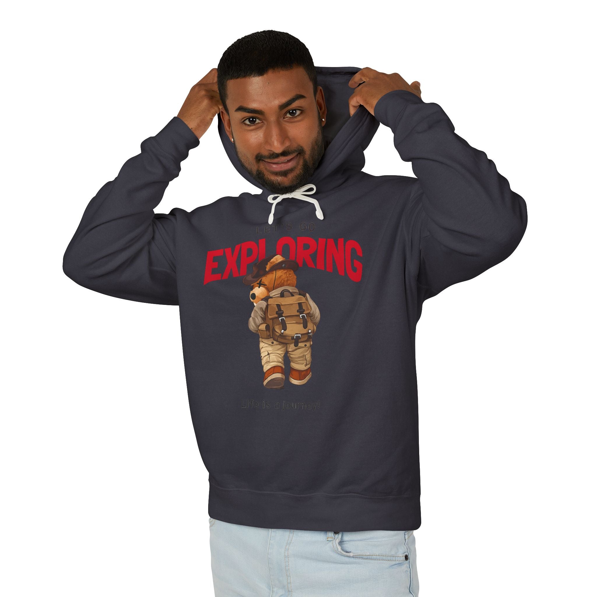 Let's Go Exploring Teddy Bear Hoodie