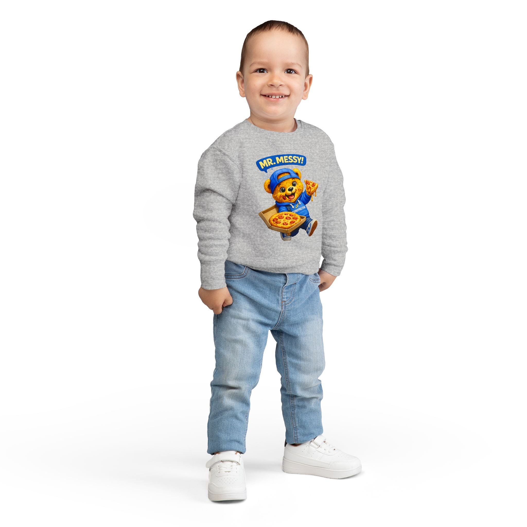 Mr. Messy Pizza Teddy Sweatshirt