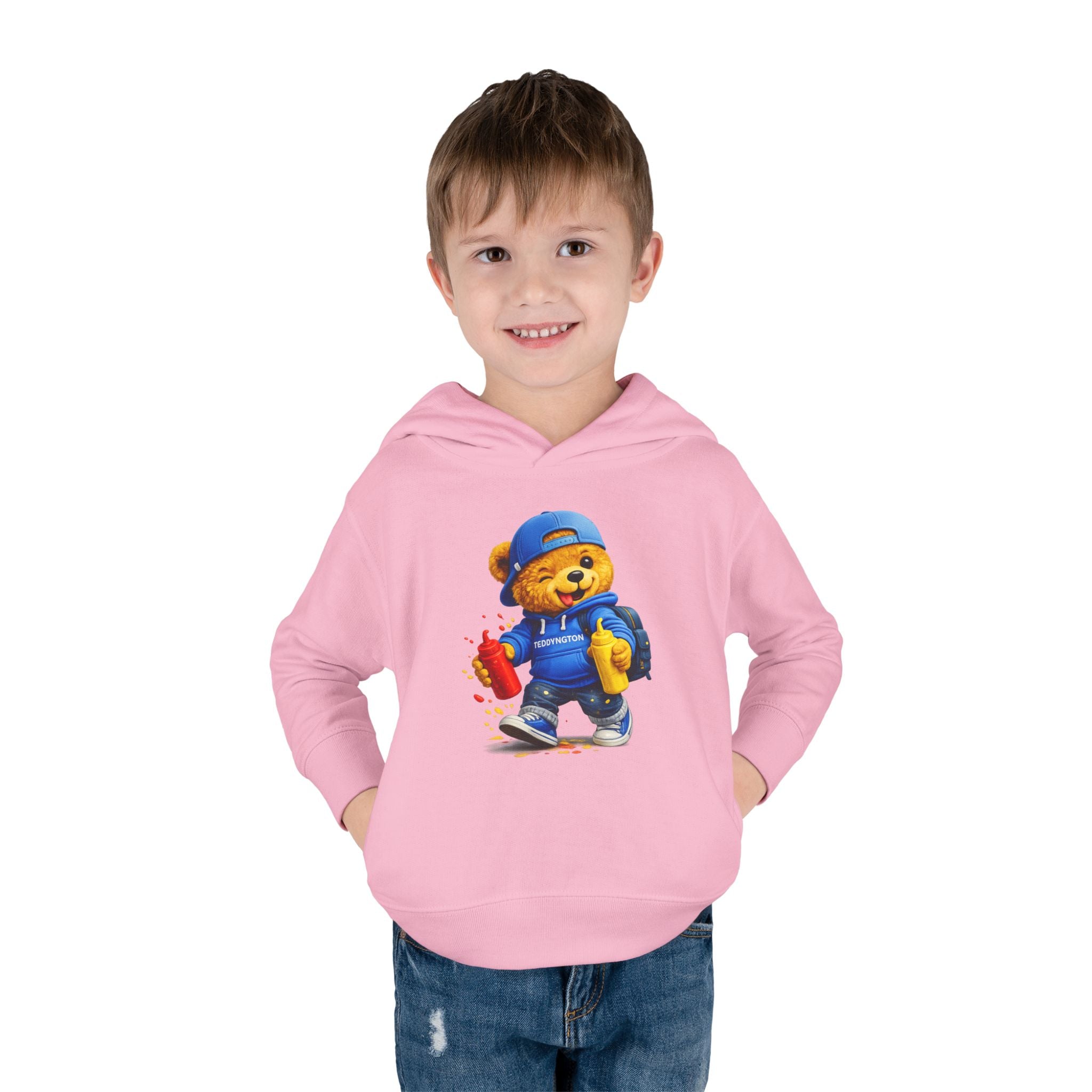 Cute Teddy Bear Artist Toddler Hoodie