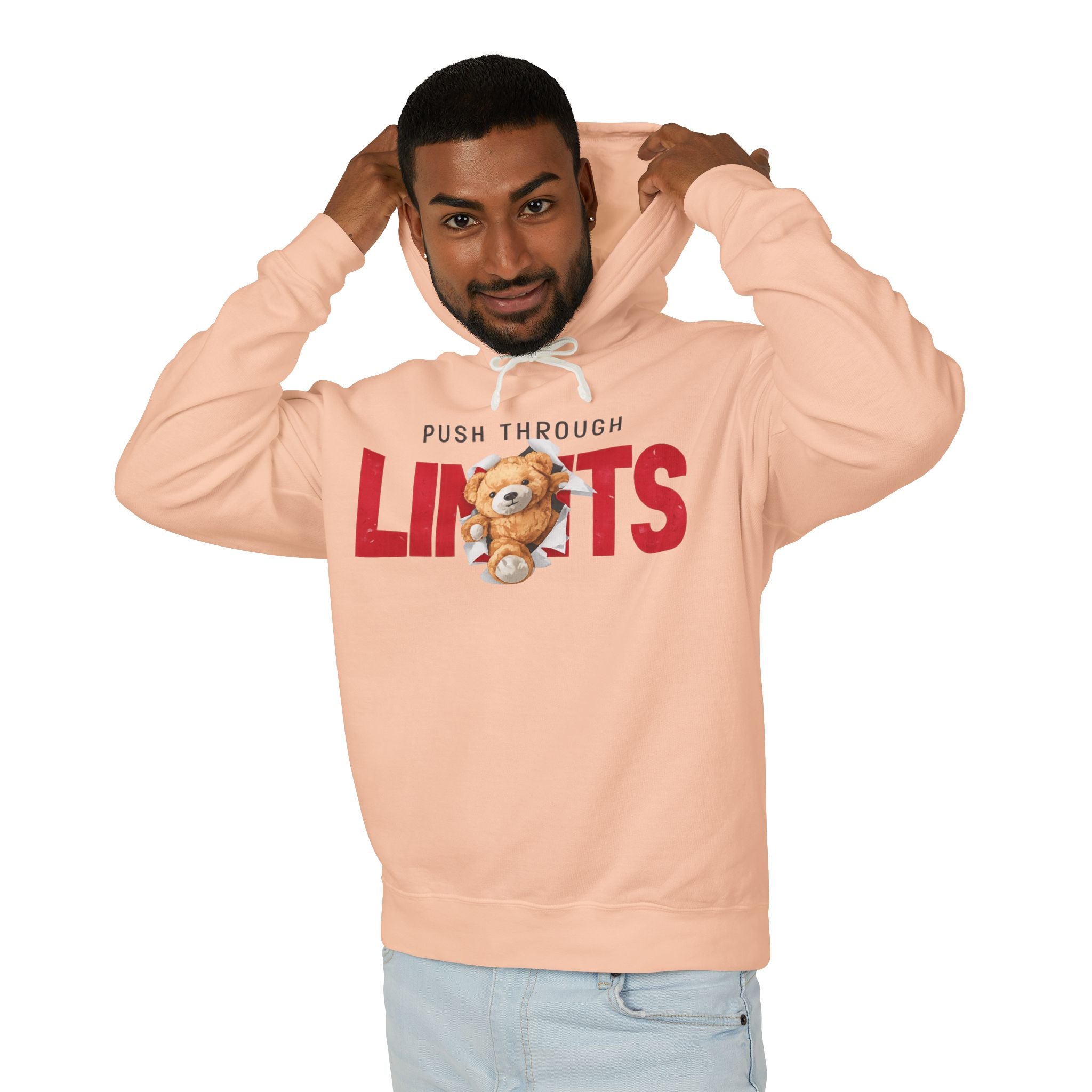 Push Through Limits Teddy Bear Hoodie