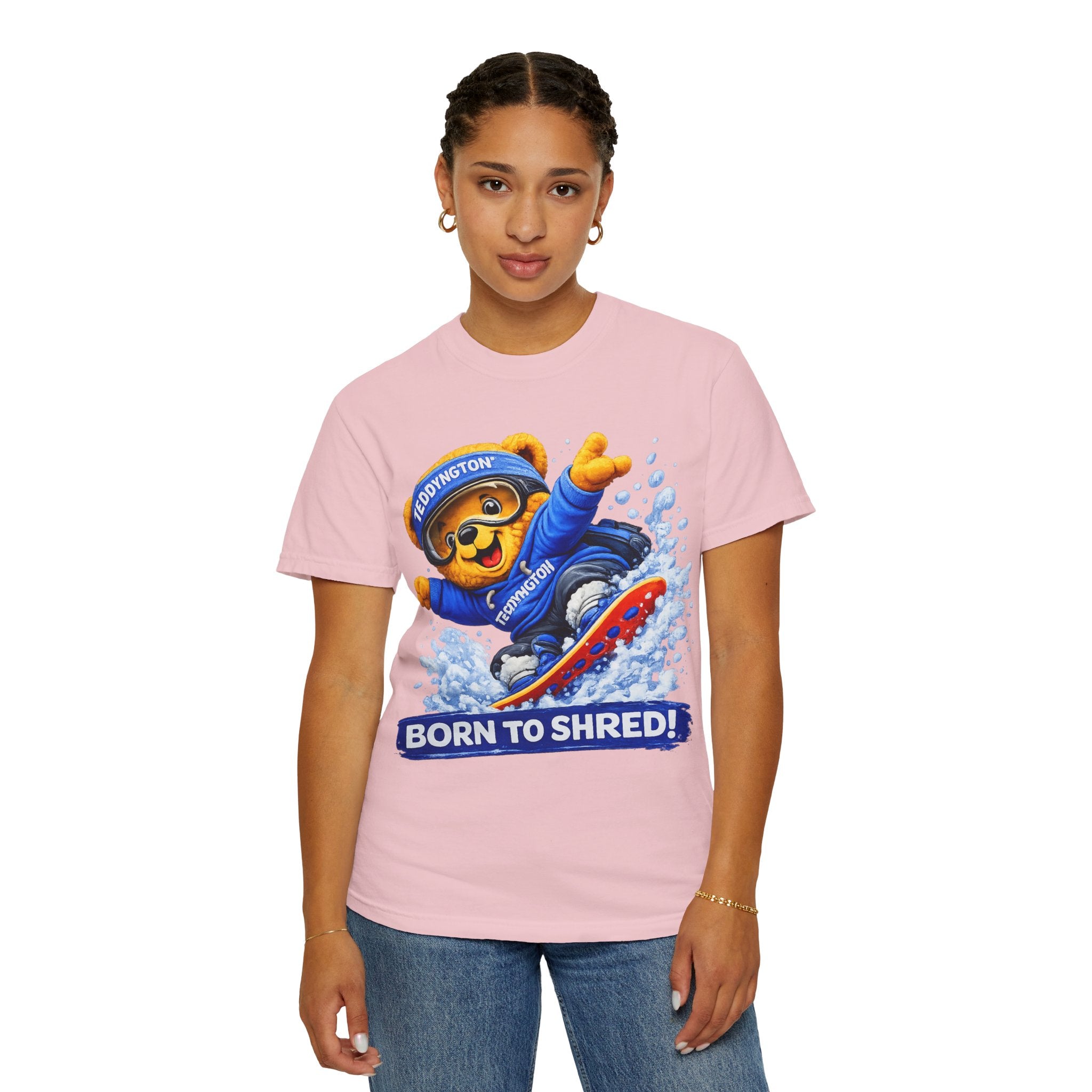 Born to Shred Snowboarding Teddy Bear T-Shirt