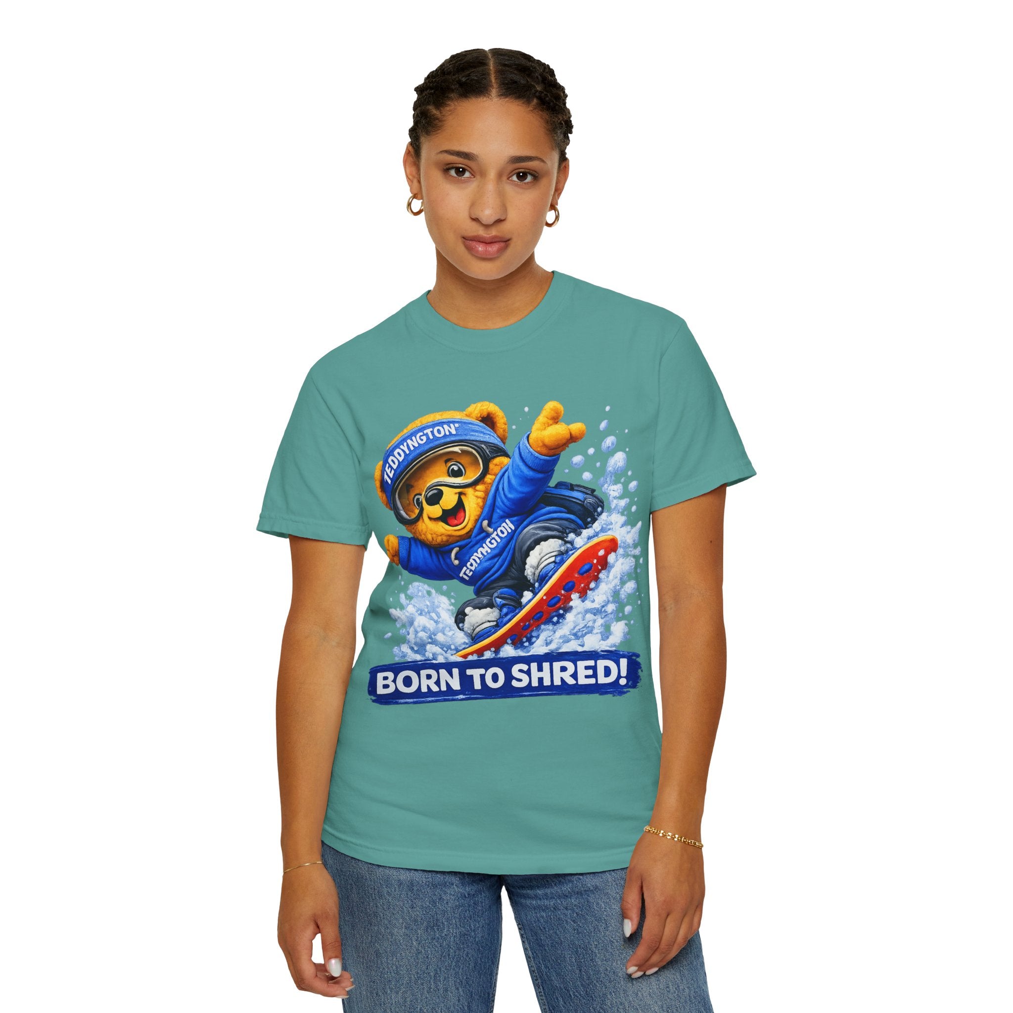 Born to Shred Snowboarding Teddy Bear T-Shirt