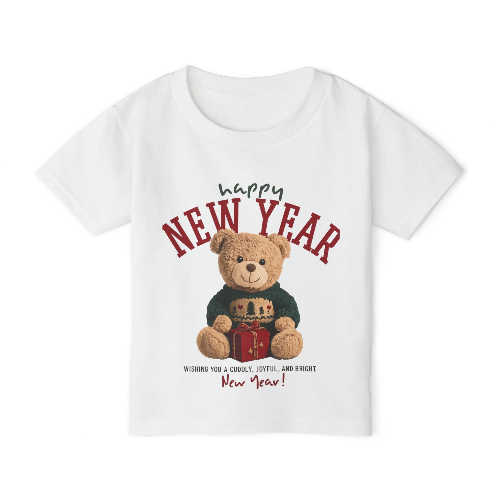 Happy New Year Teddy Bear Kids T-Shirt