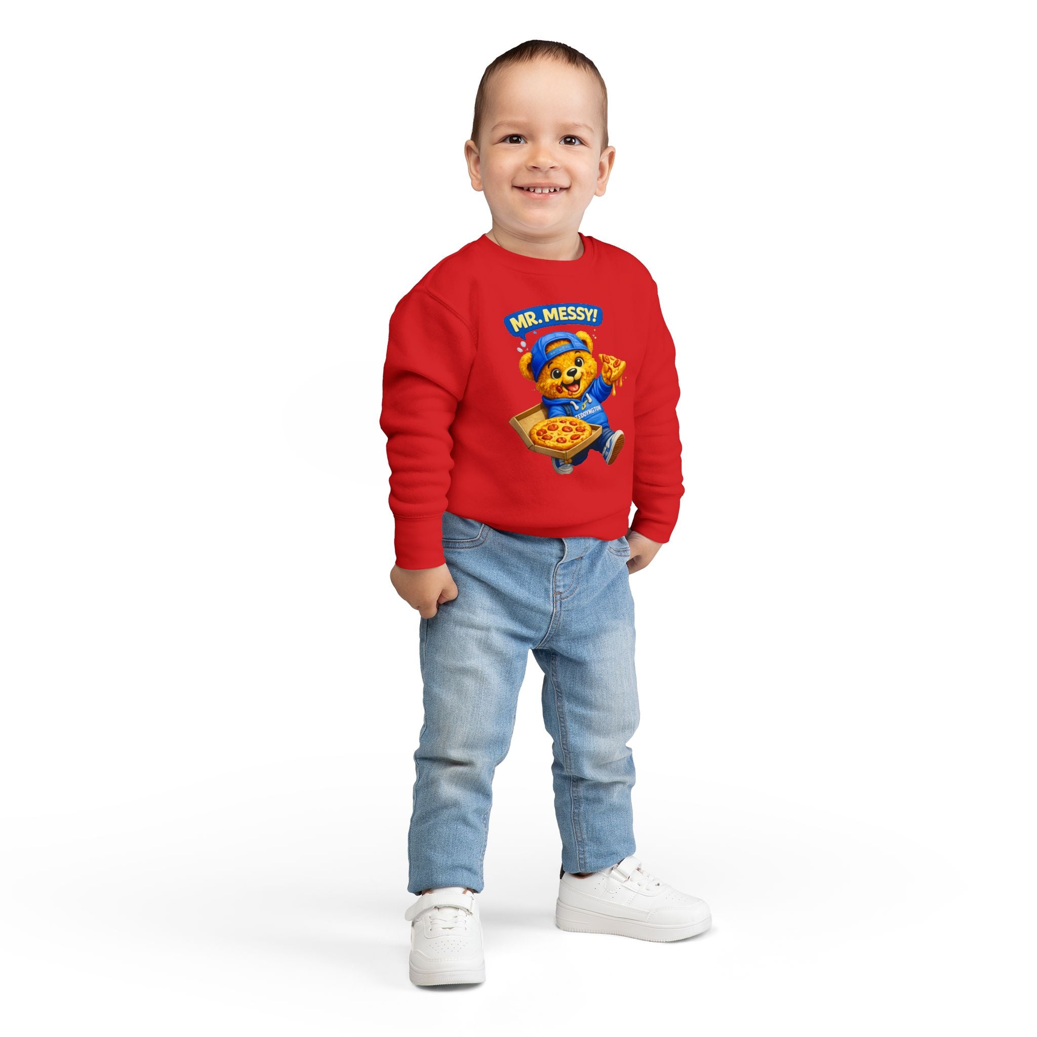 Mr. Messy Pizza Teddy Sweatshirt