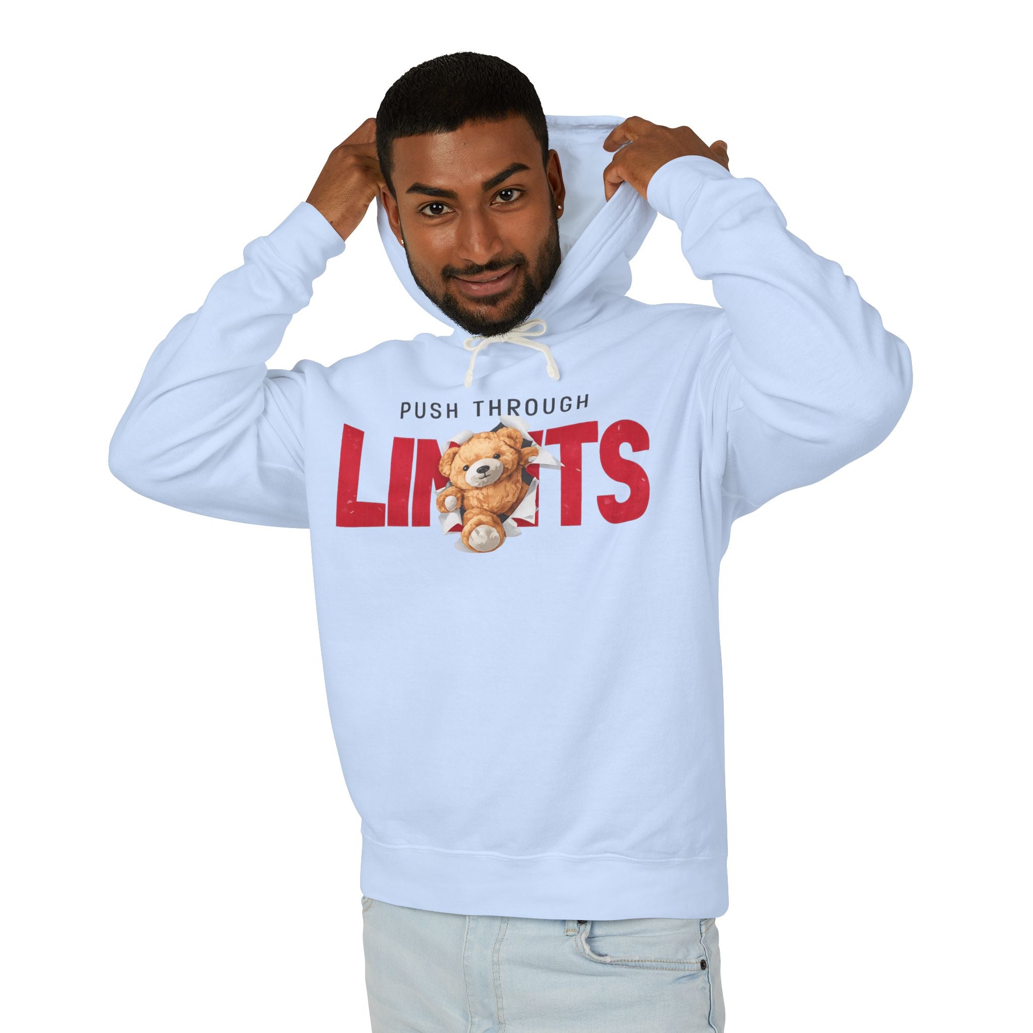 Push Through Limits Teddy Bear Hoodie