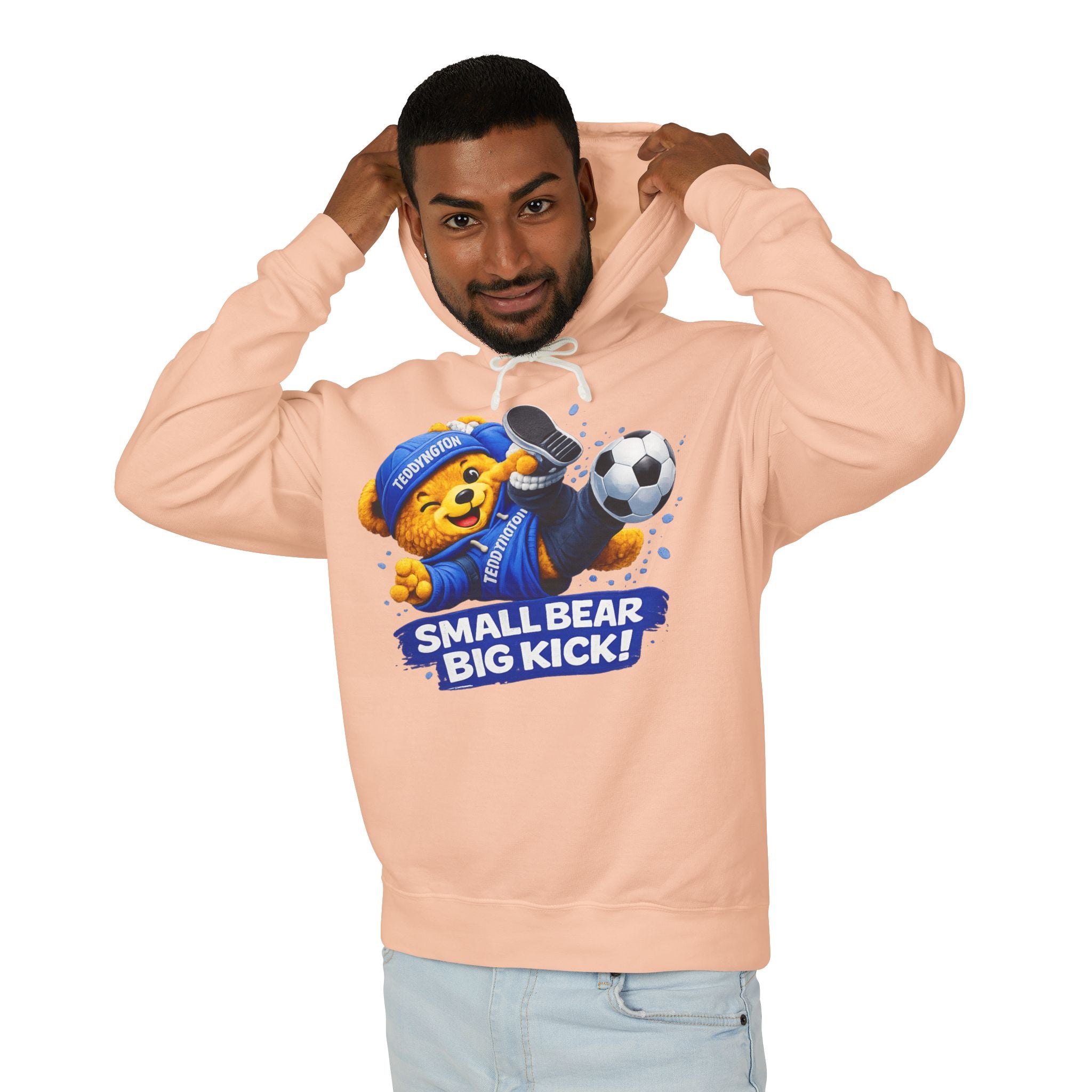 Small Bear Big Kick Soccer Hoodie