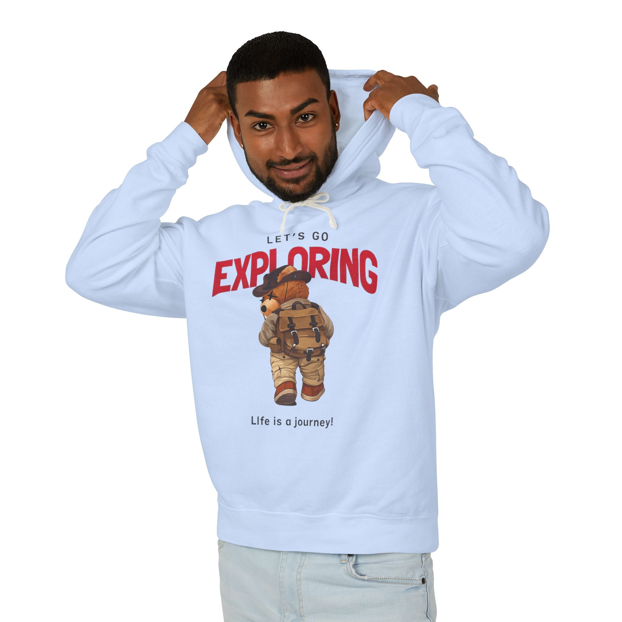 Let's Go Exploring Teddy Bear Hoodie