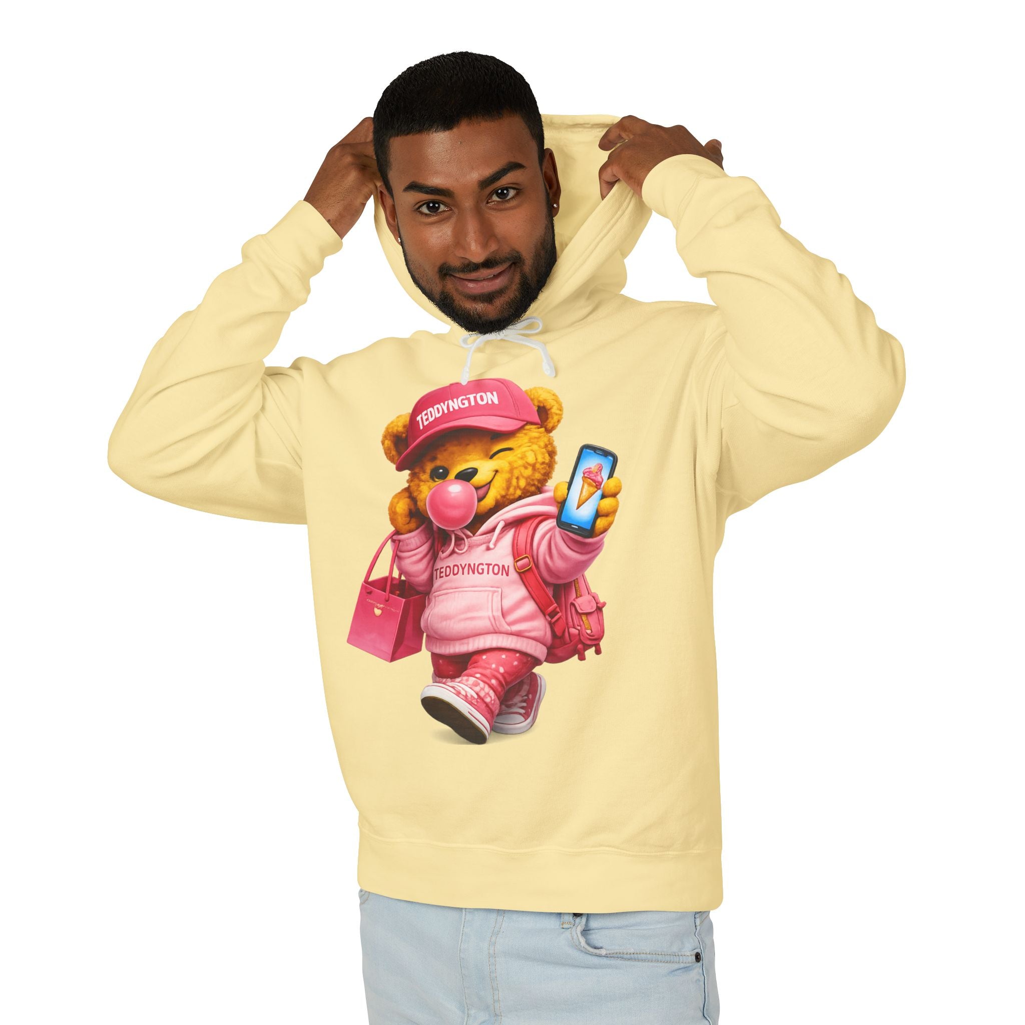 Cute Pink Teddy Bear Hoodie