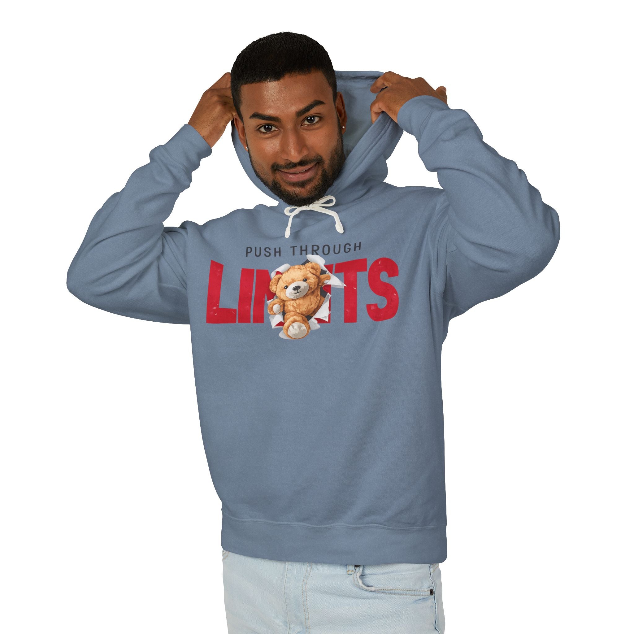 Push Through Limits Teddy Bear Hoodie