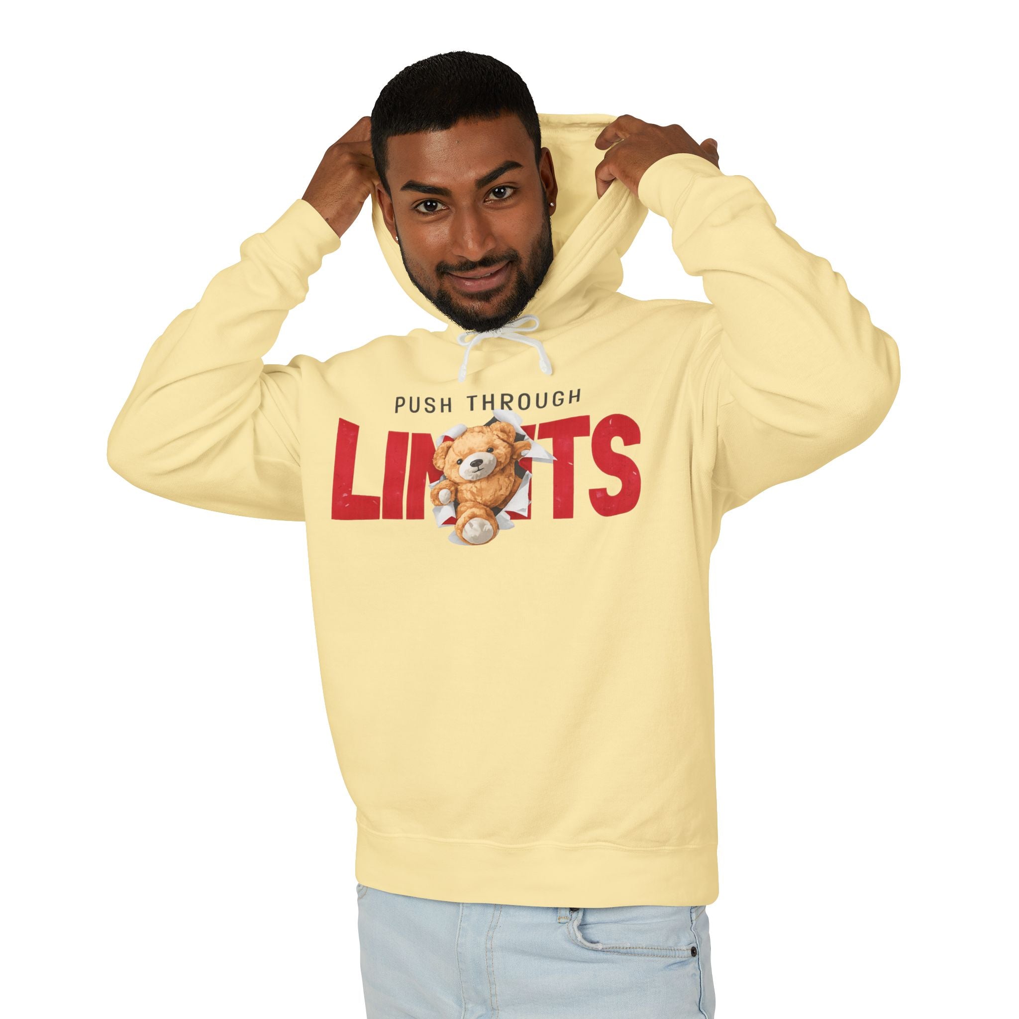 Push Through Limits Teddy Bear Hoodie