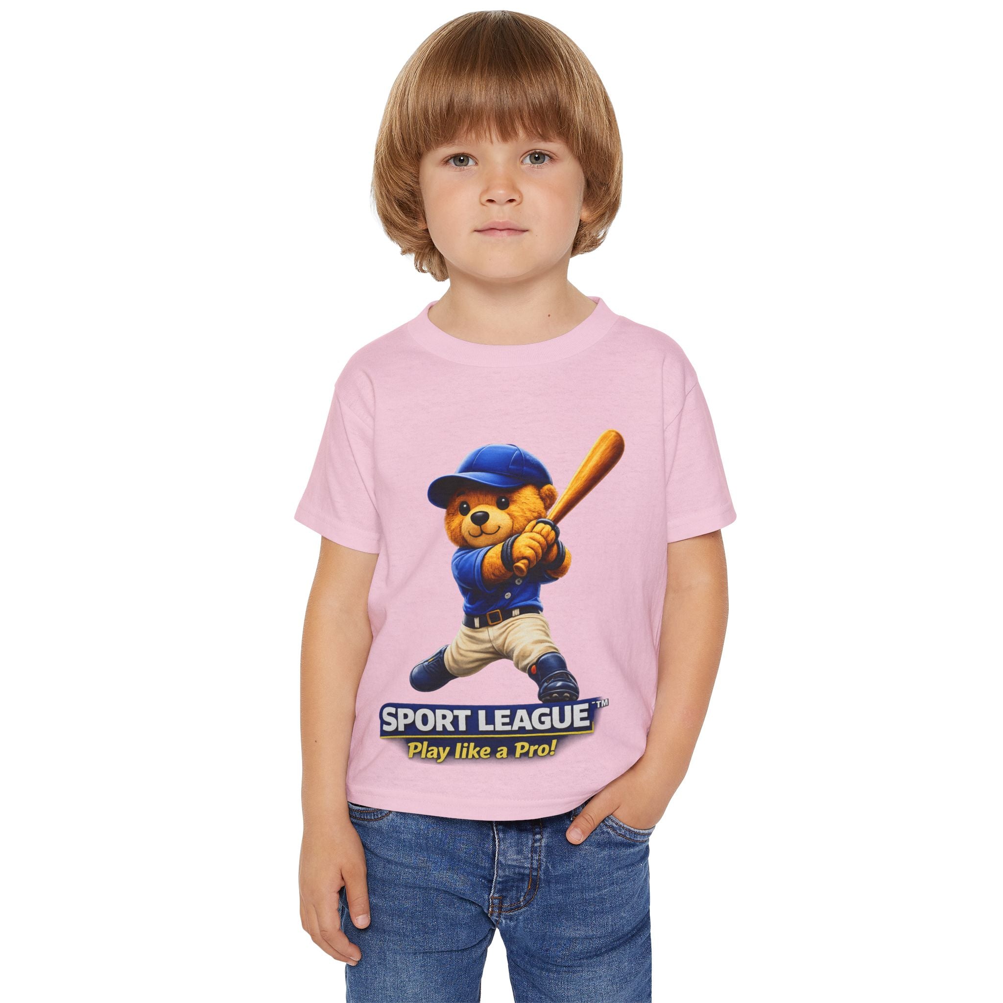 Sport League Baseball Bear Kids T-Shirt