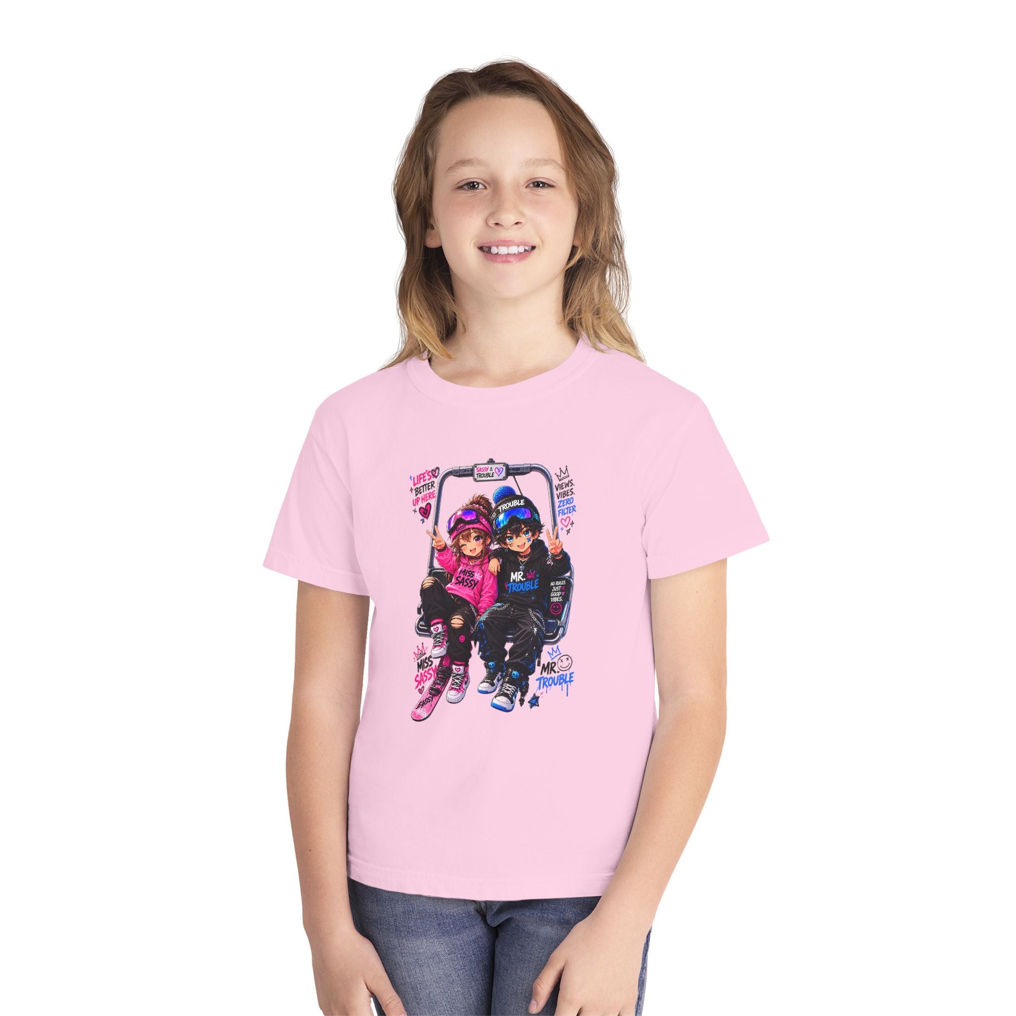 Miss Sassy & Mr. Trouble Kids t-shirt