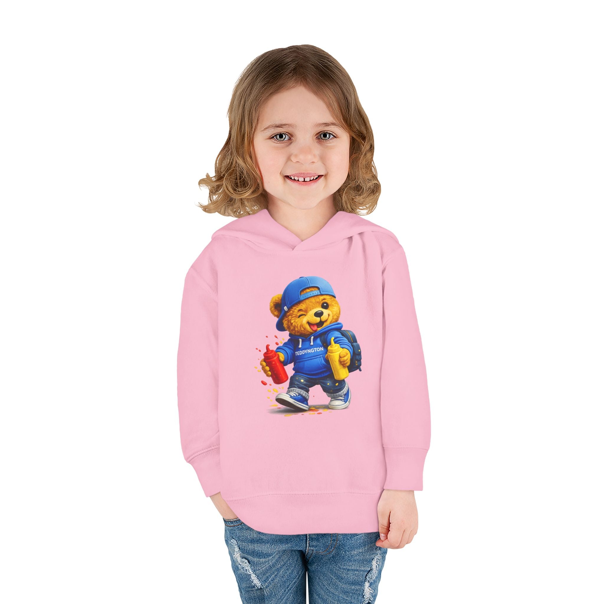 Cute Teddy Bear Artist Toddler Hoodie
