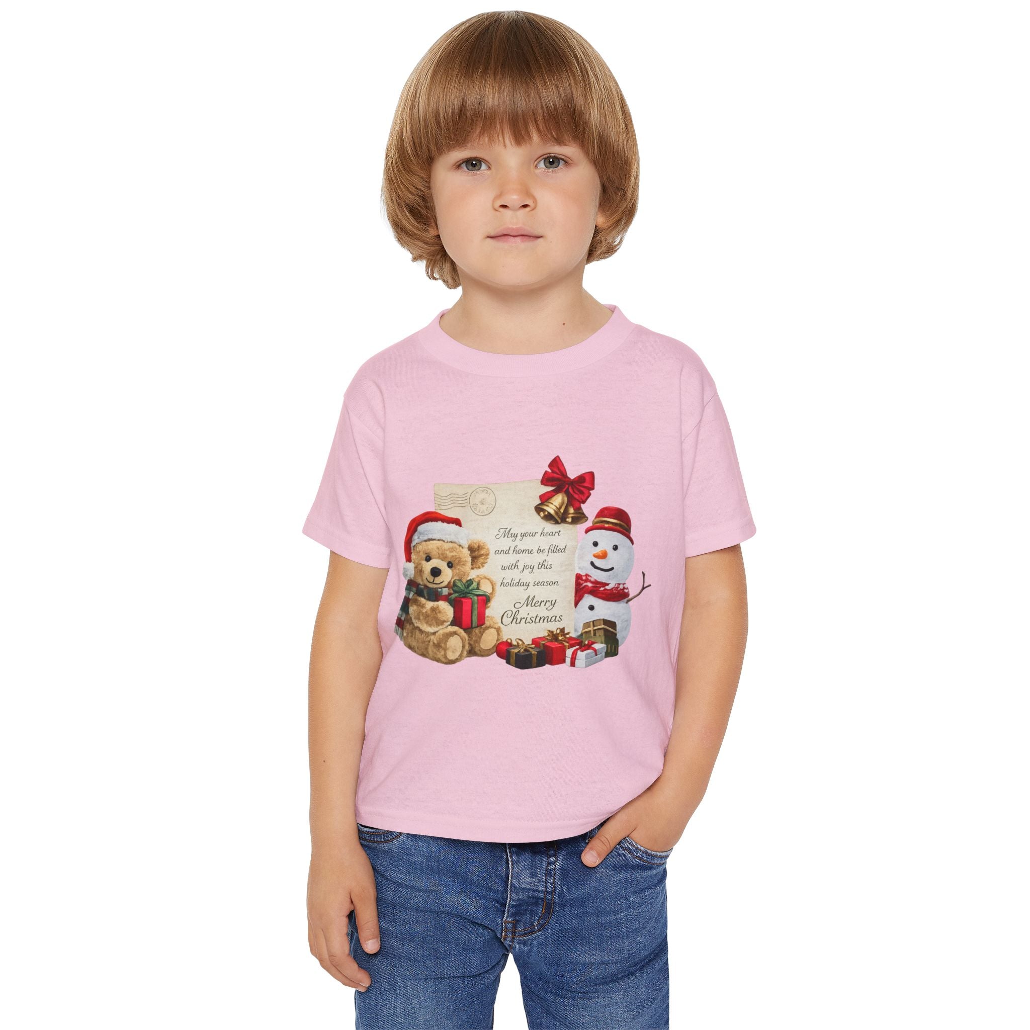 Merry Christmas Teddy Bear Kids T-Shirt