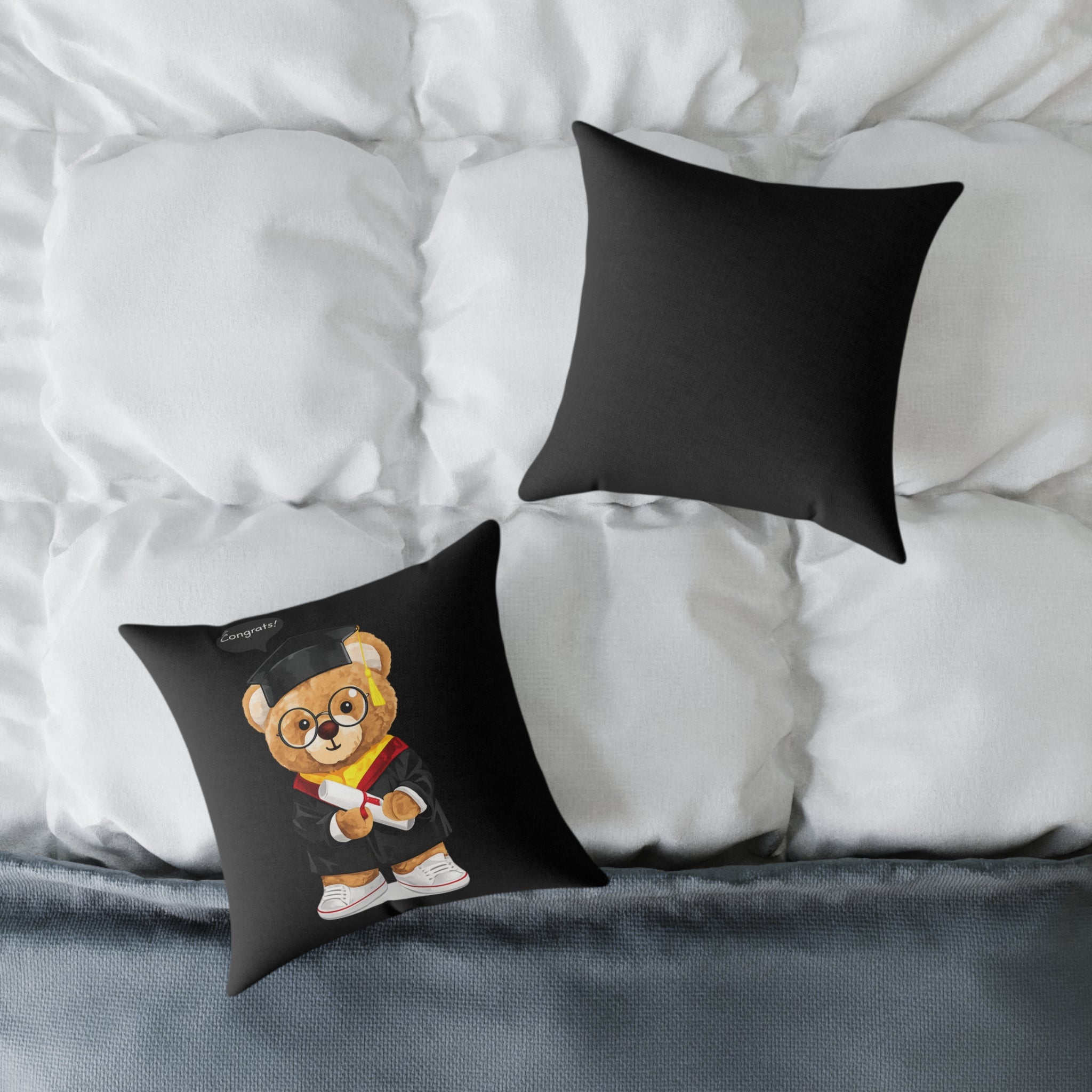 Congrats Graduate Teddy Throw Pillow