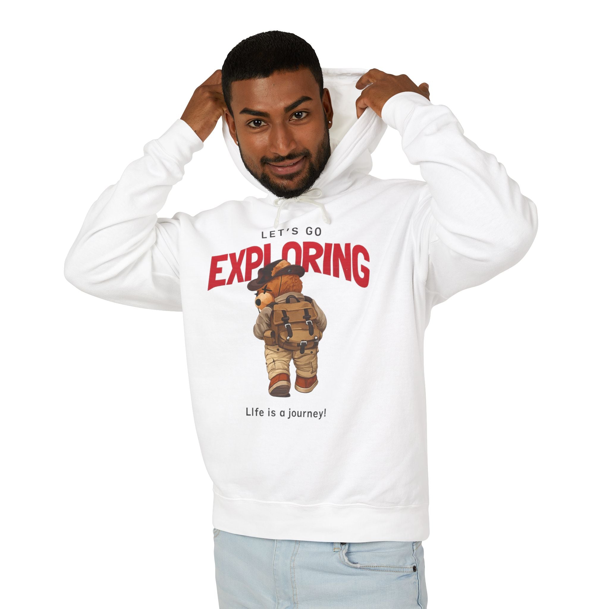Let's Go Exploring Teddy Bear Hoodie