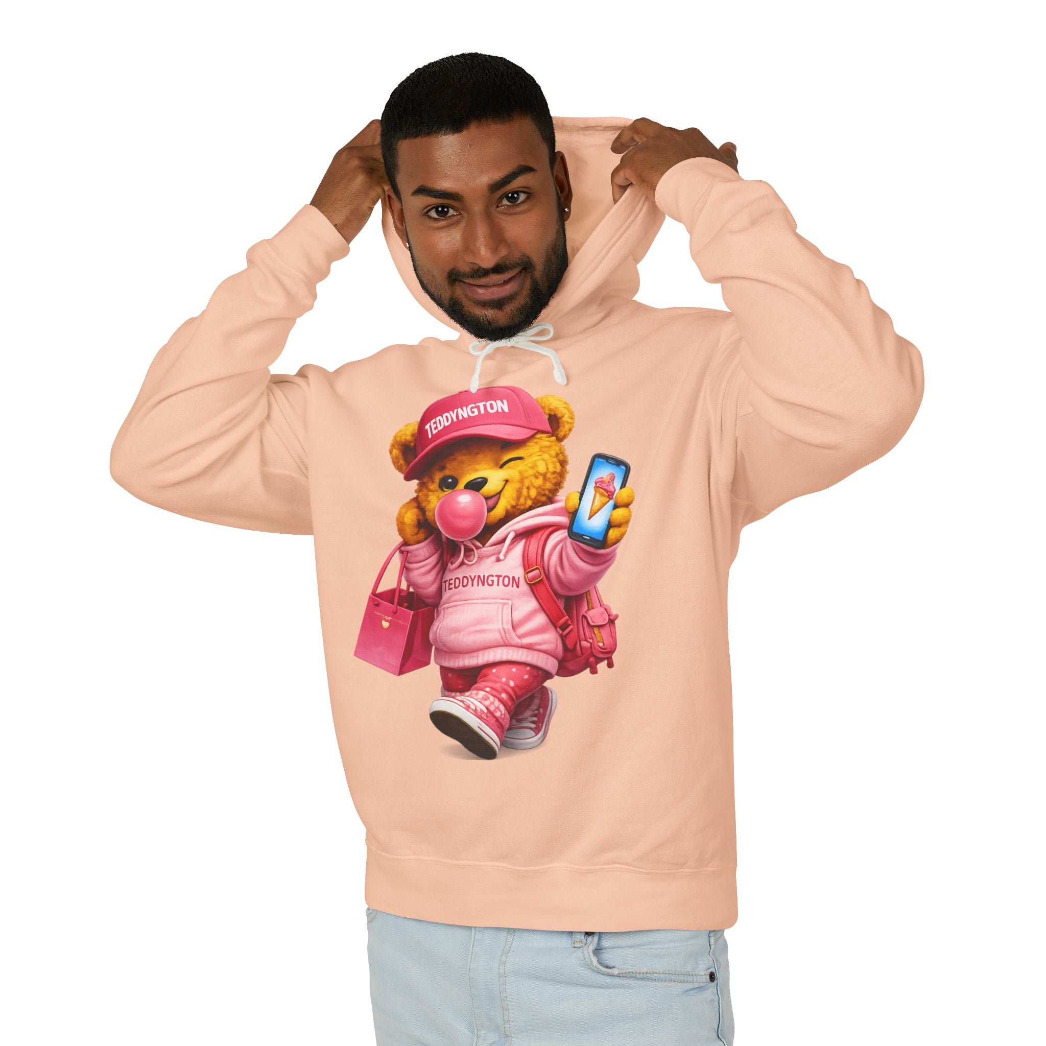 Cute Pink Teddy Bear Hoodie