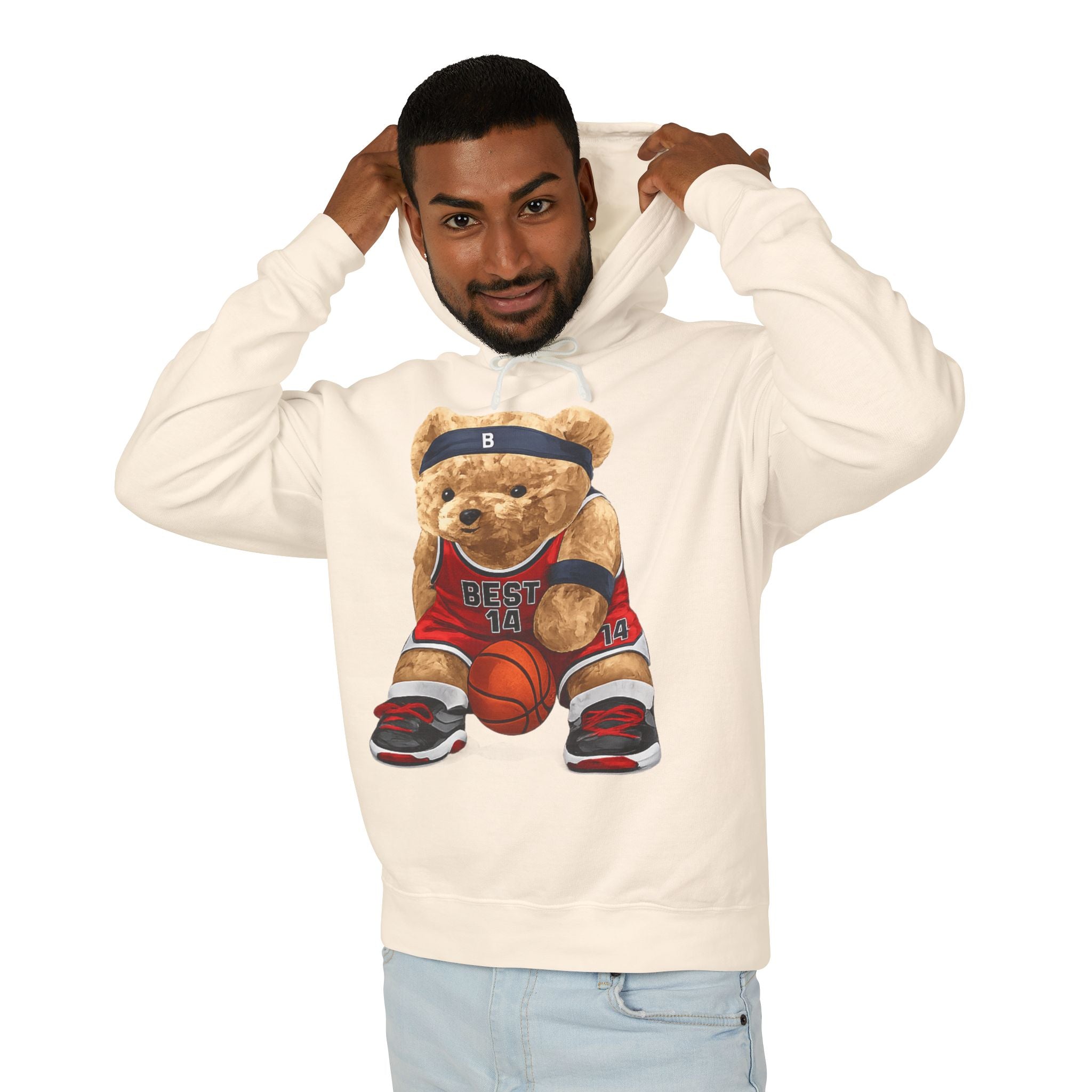 Basketball Teddy Bear Graphic Hoodie
