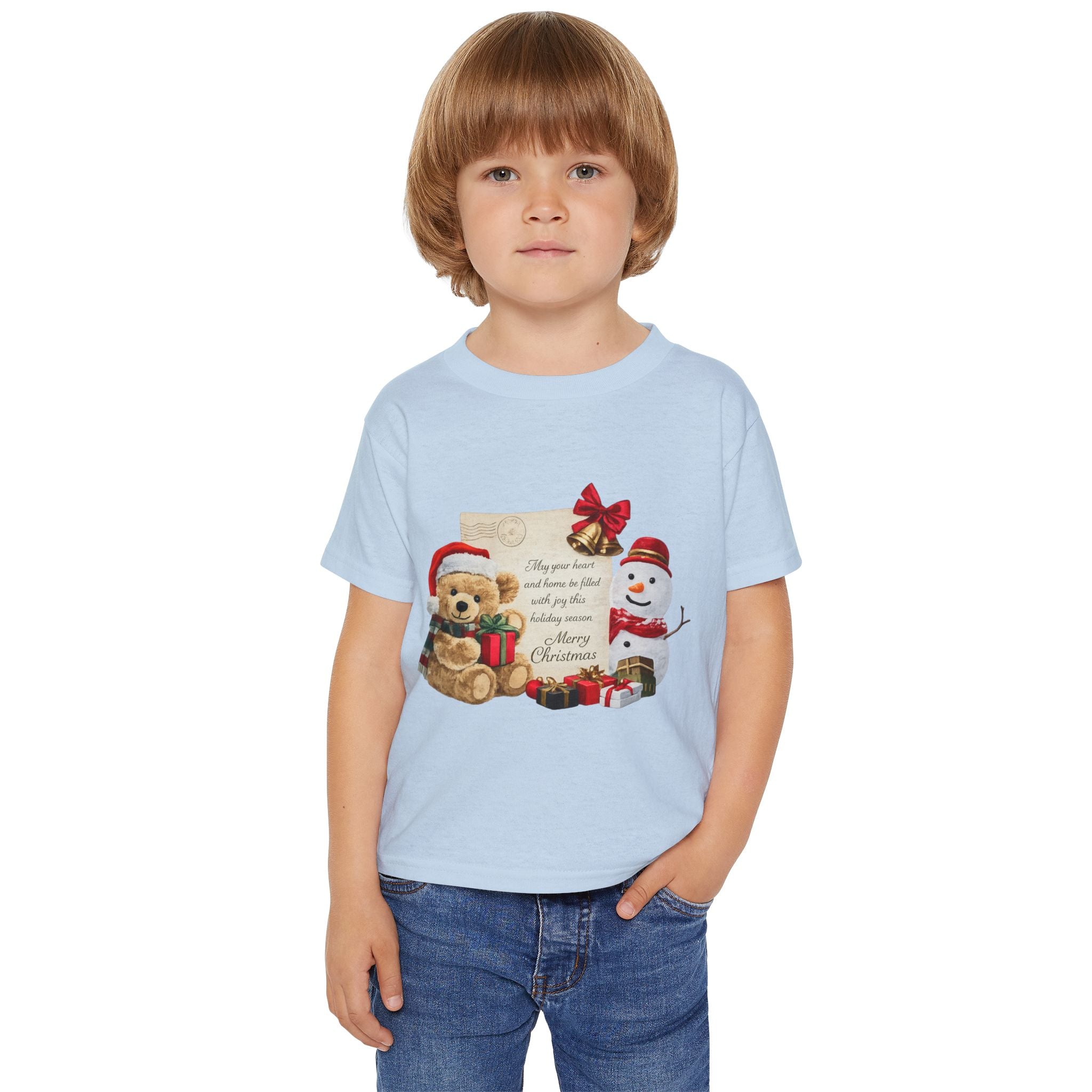 Merry Christmas Teddy Bear Kids T-Shirt