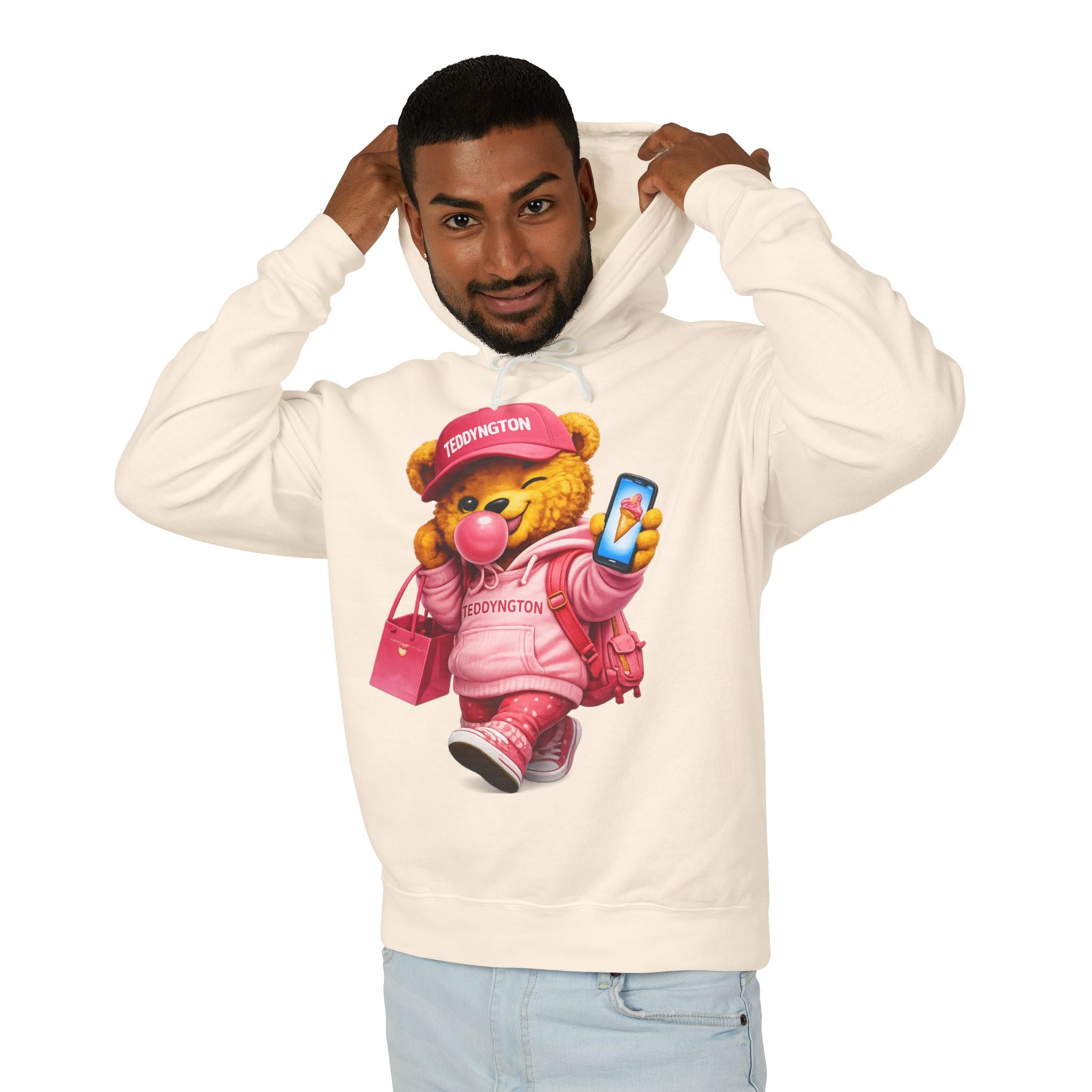 Cute Pink Teddy Bear Hoodie