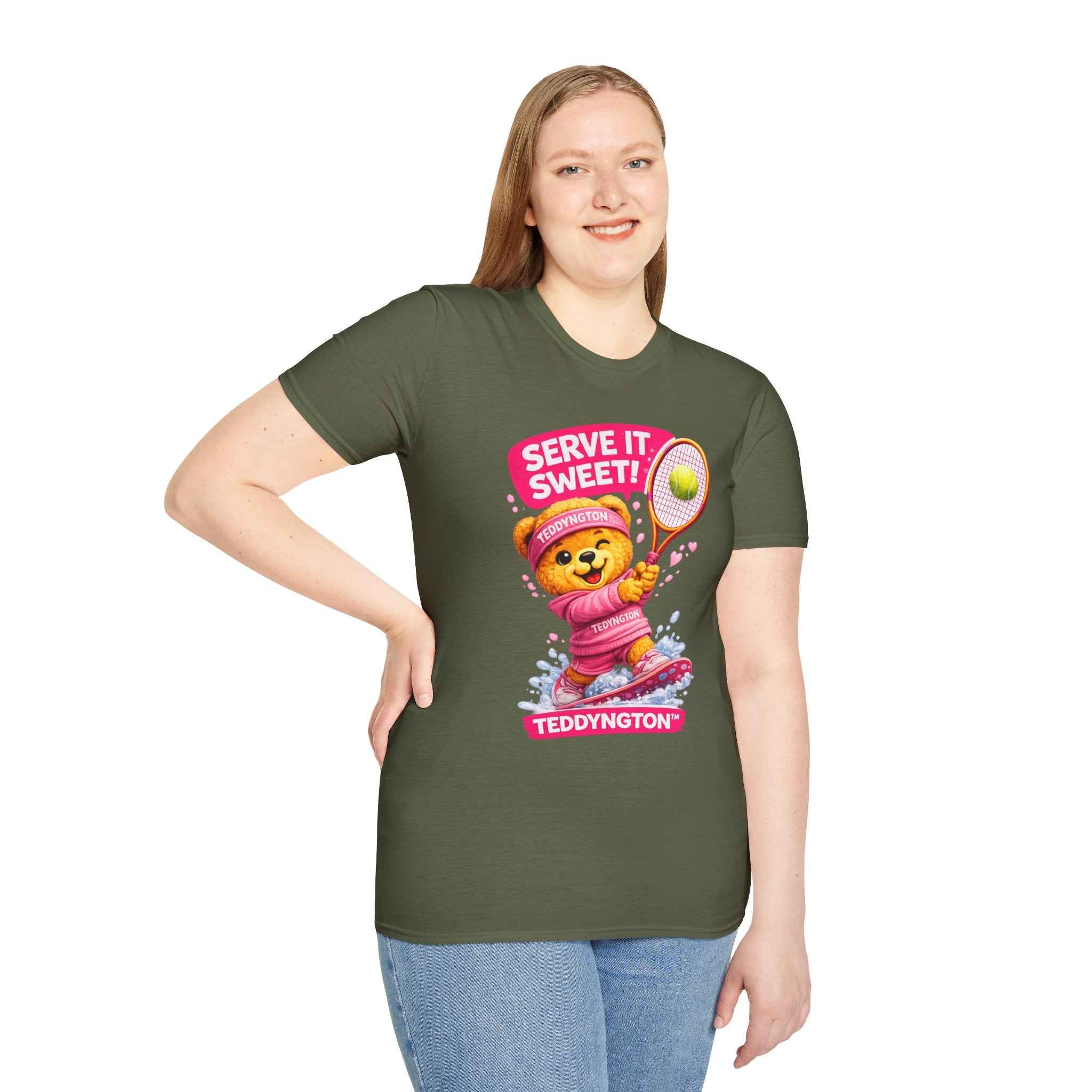 Serve It Sweet Teddy Bear Tennis T-Shirt