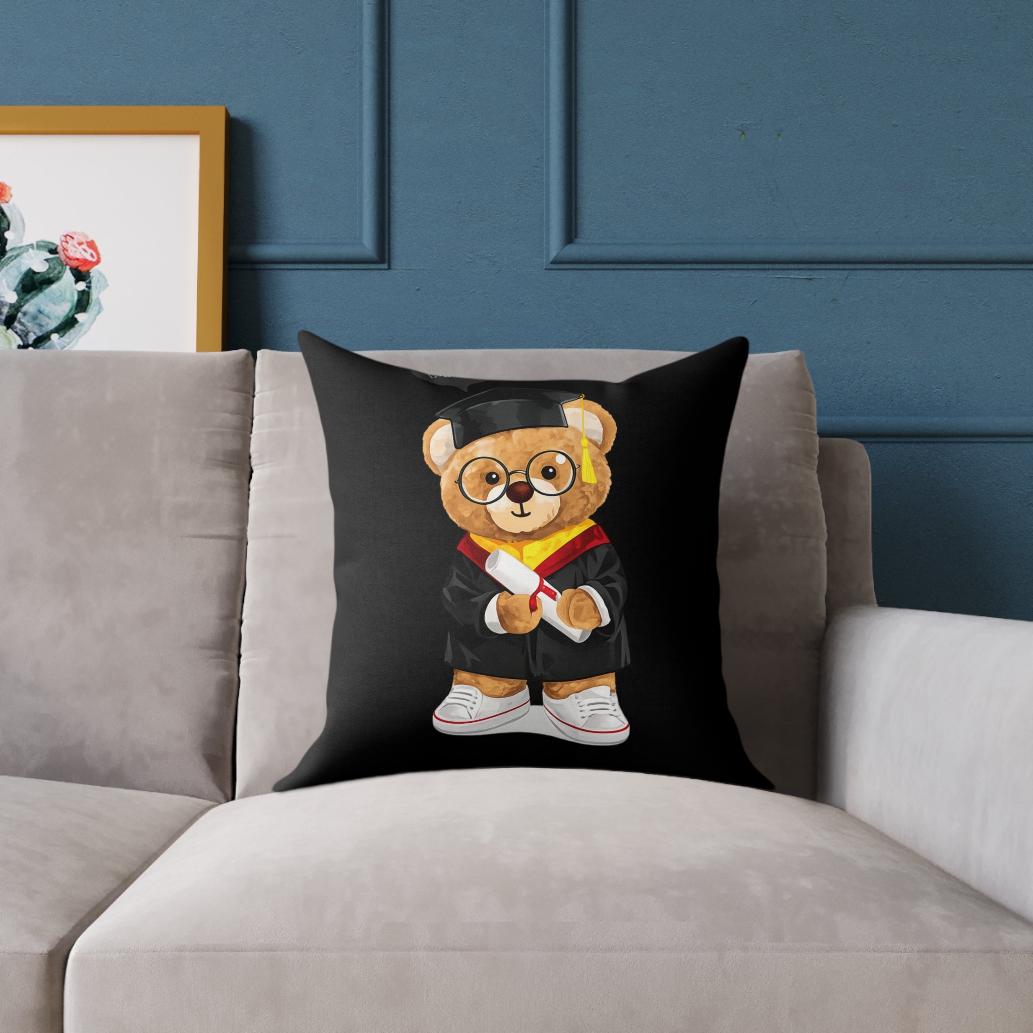 Congrats Graduate Teddy Throw Pillow