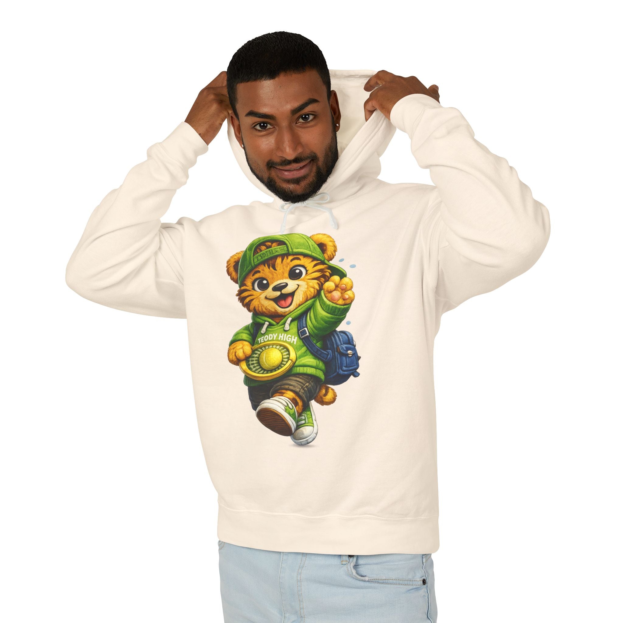 Cute Green Streetwear Teddy Bear Hoodie
