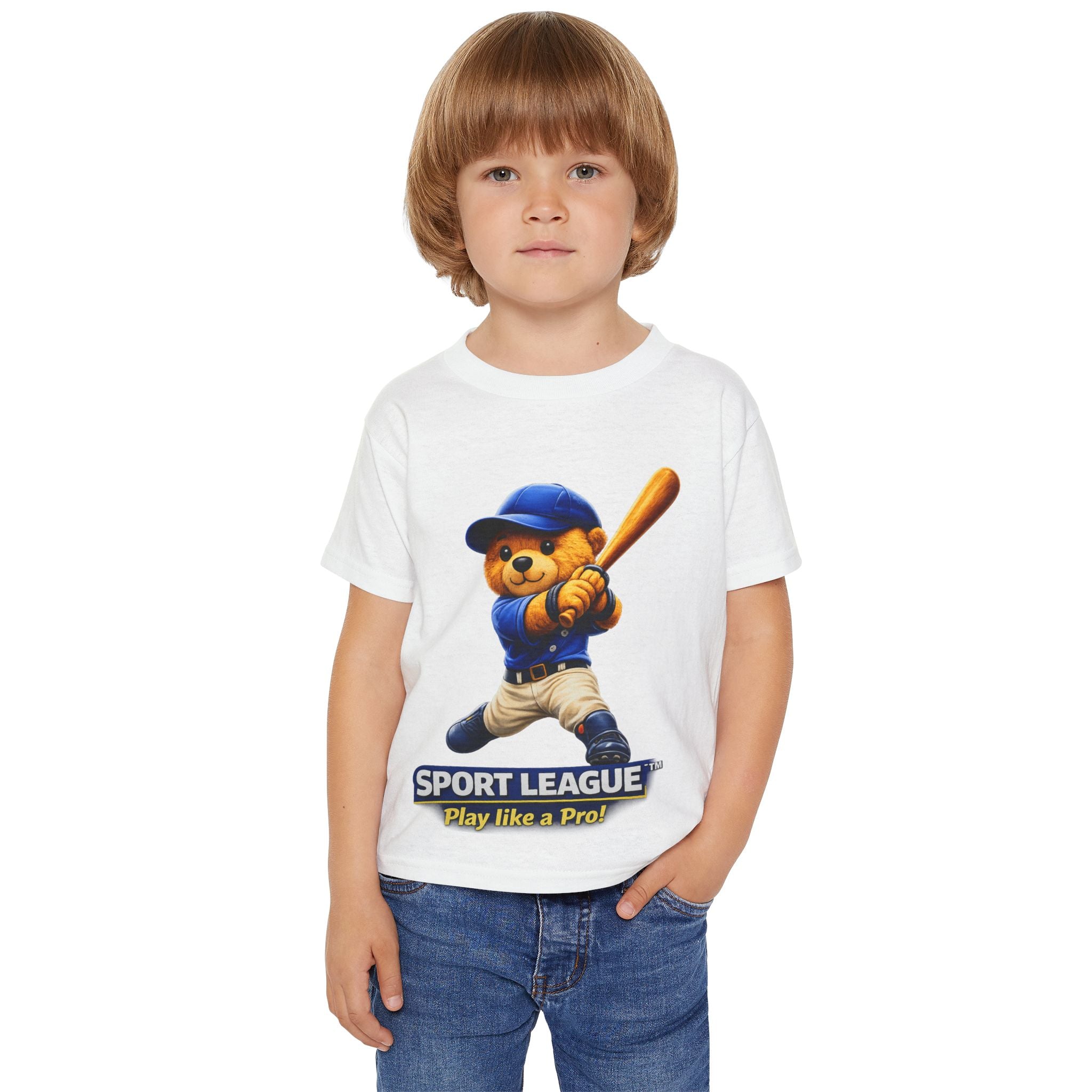 Sport League Baseball Bear Kids T-Shirt