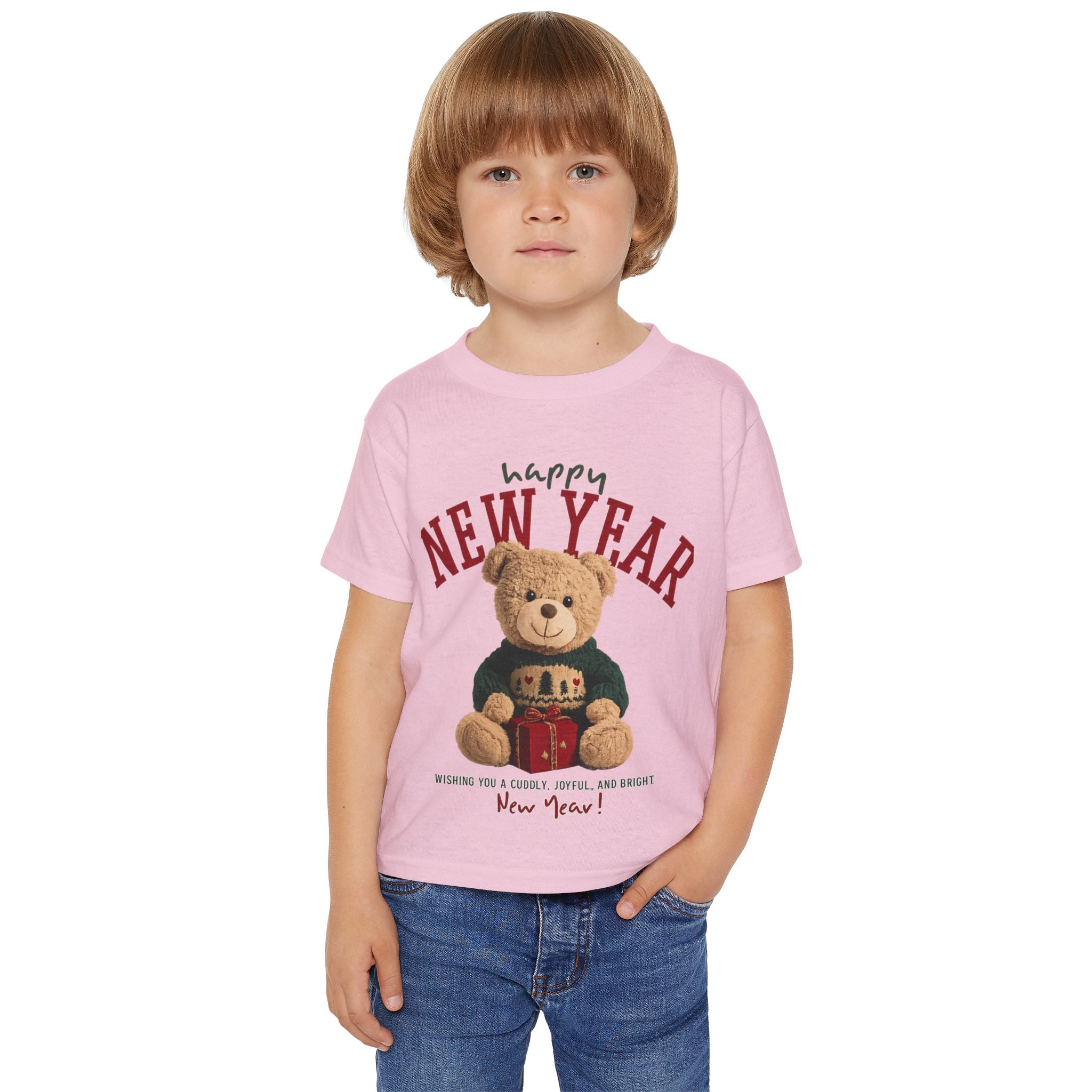 Happy New Year Teddy Bear Kids T-Shirt