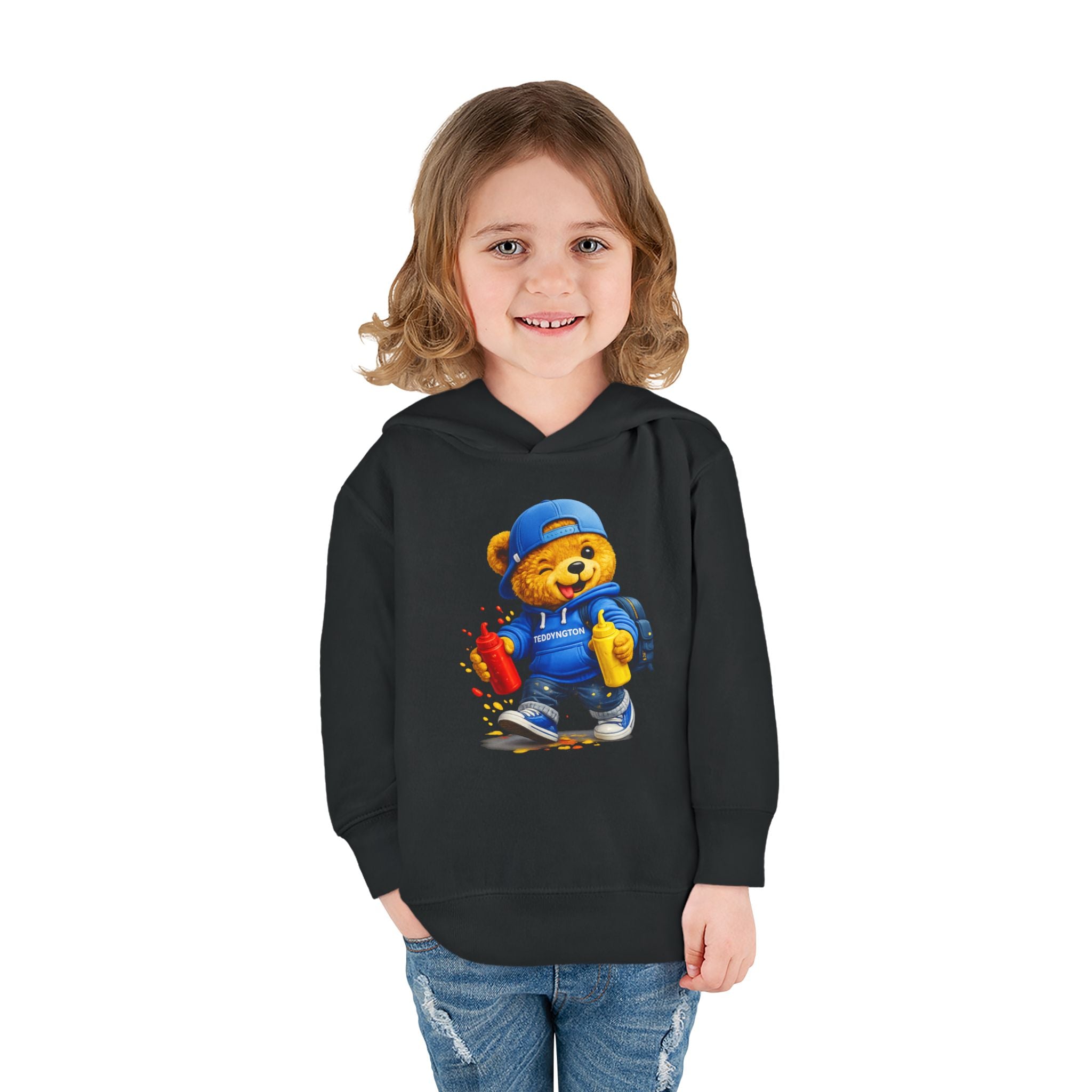Cute Teddy Bear Artist Toddler Hoodie