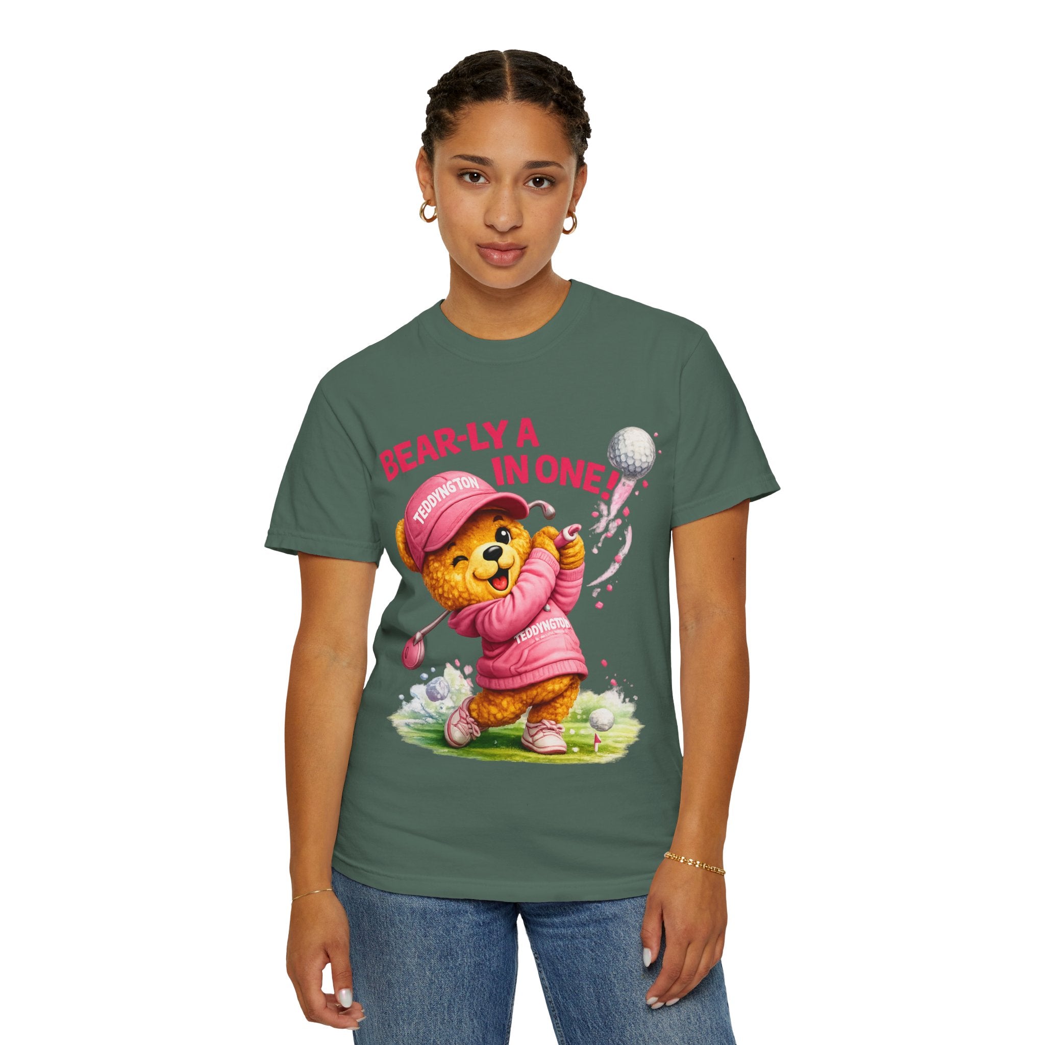 Cute Pink Golf Teddy Bear T-Shirt