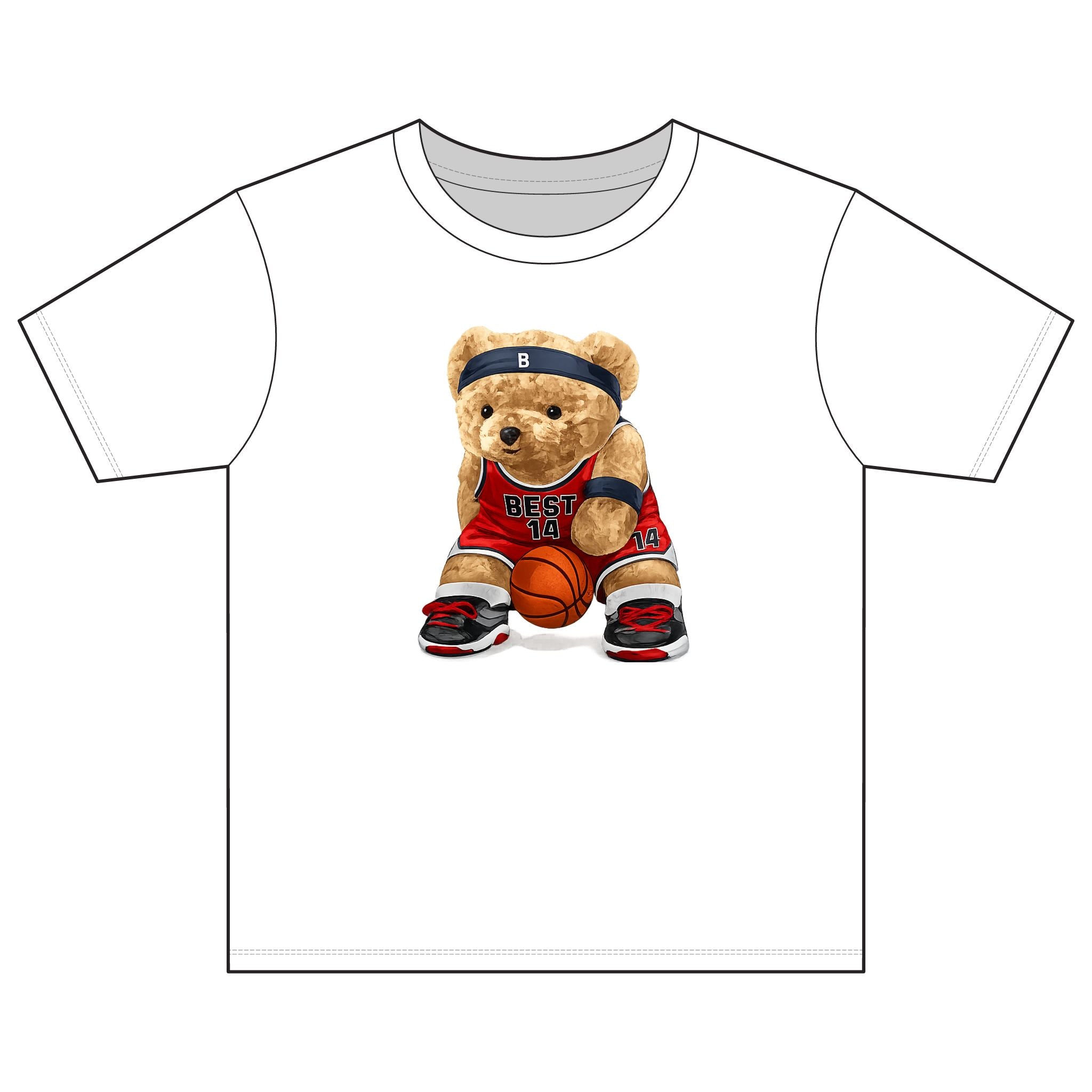 Cute Basketball Teddy Bear T-Shirt