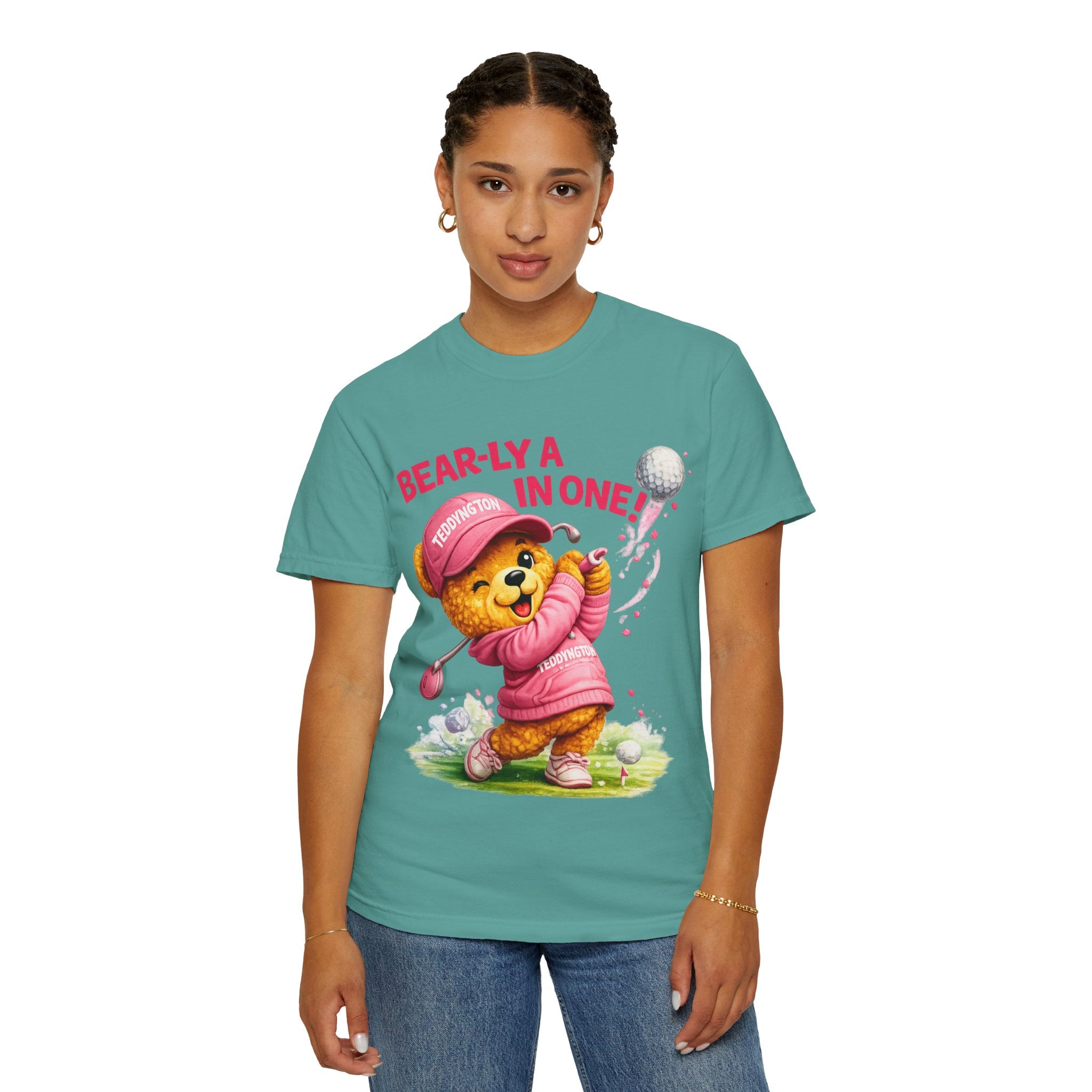 Cute Pink Golf Teddy Bear T-Shirt