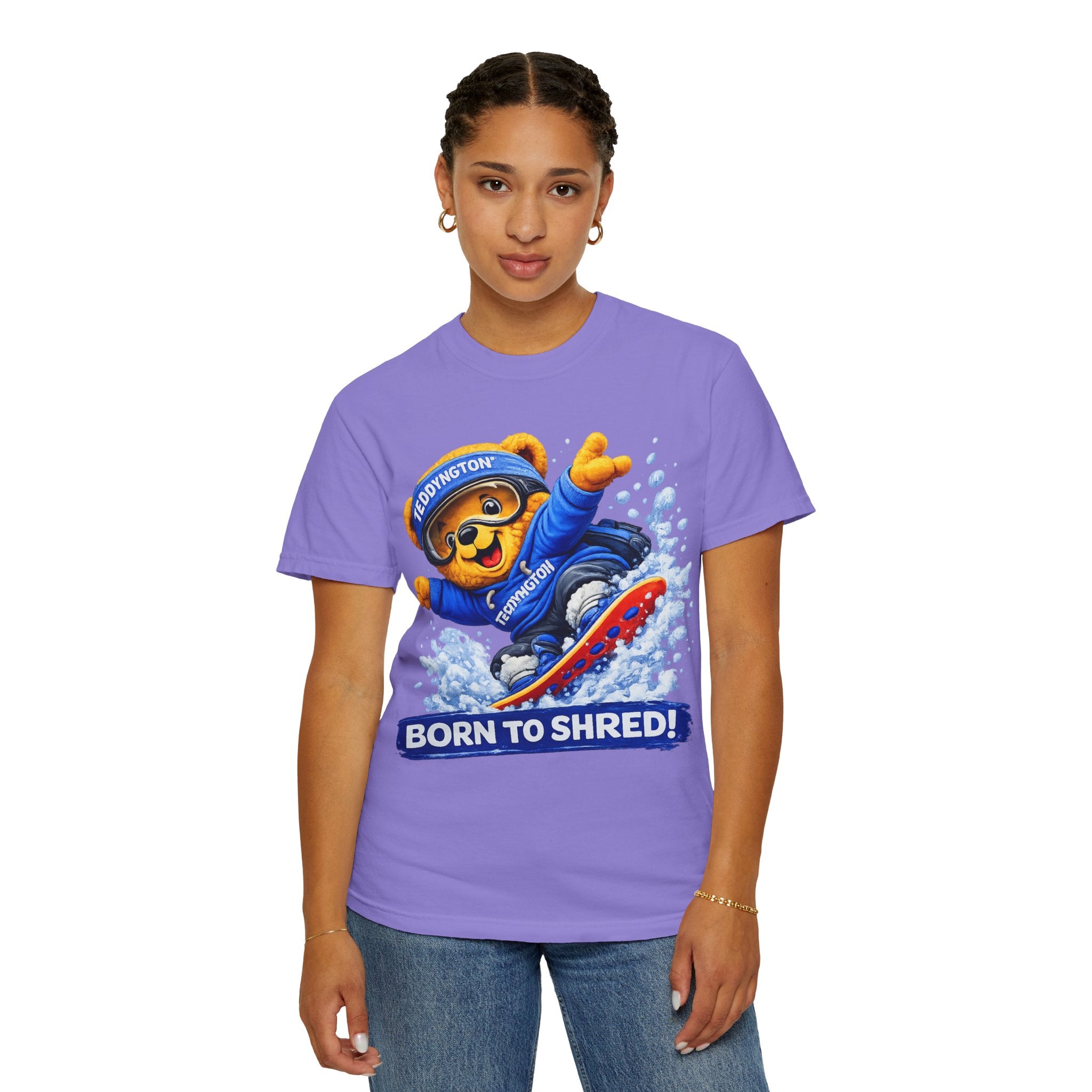 Born to Shred Snowboarding Teddy Bear T-Shirt