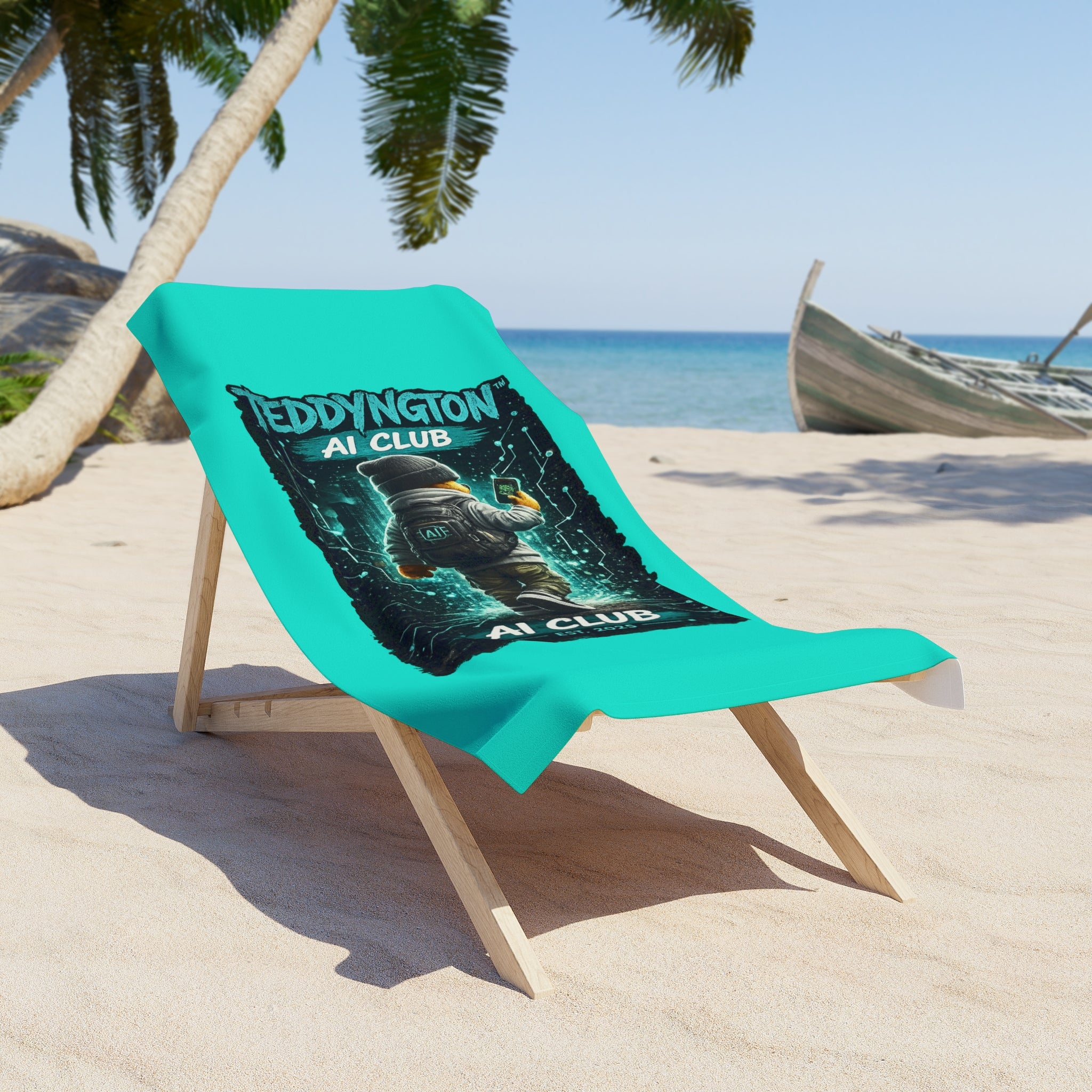 Teddyington AI Club Beach Towel