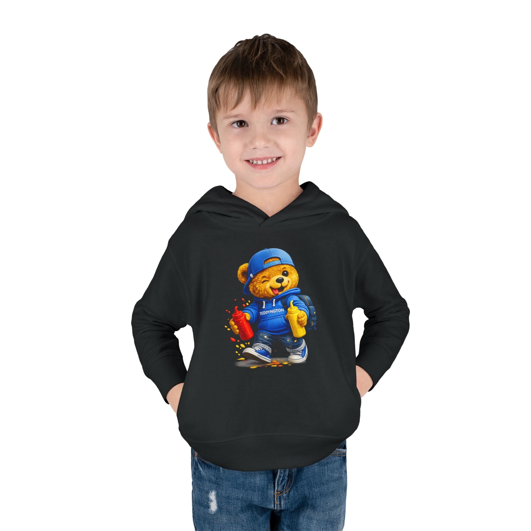 Cute Teddy Bear Artist Toddler Hoodie
