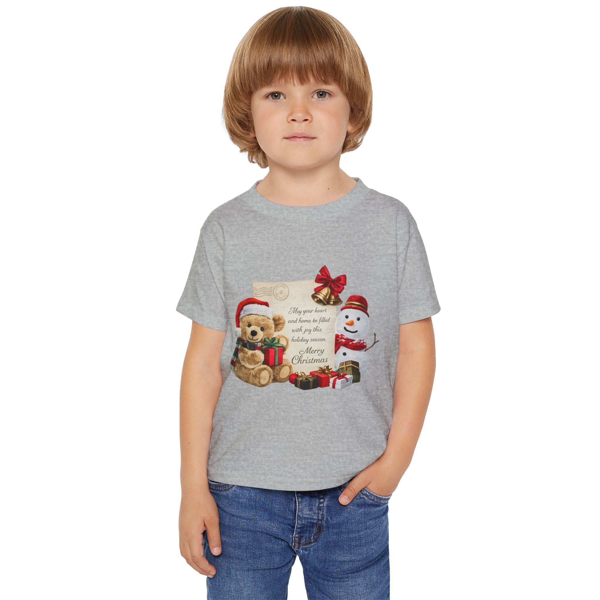 Merry Christmas Teddy Bear Kids T-Shirt