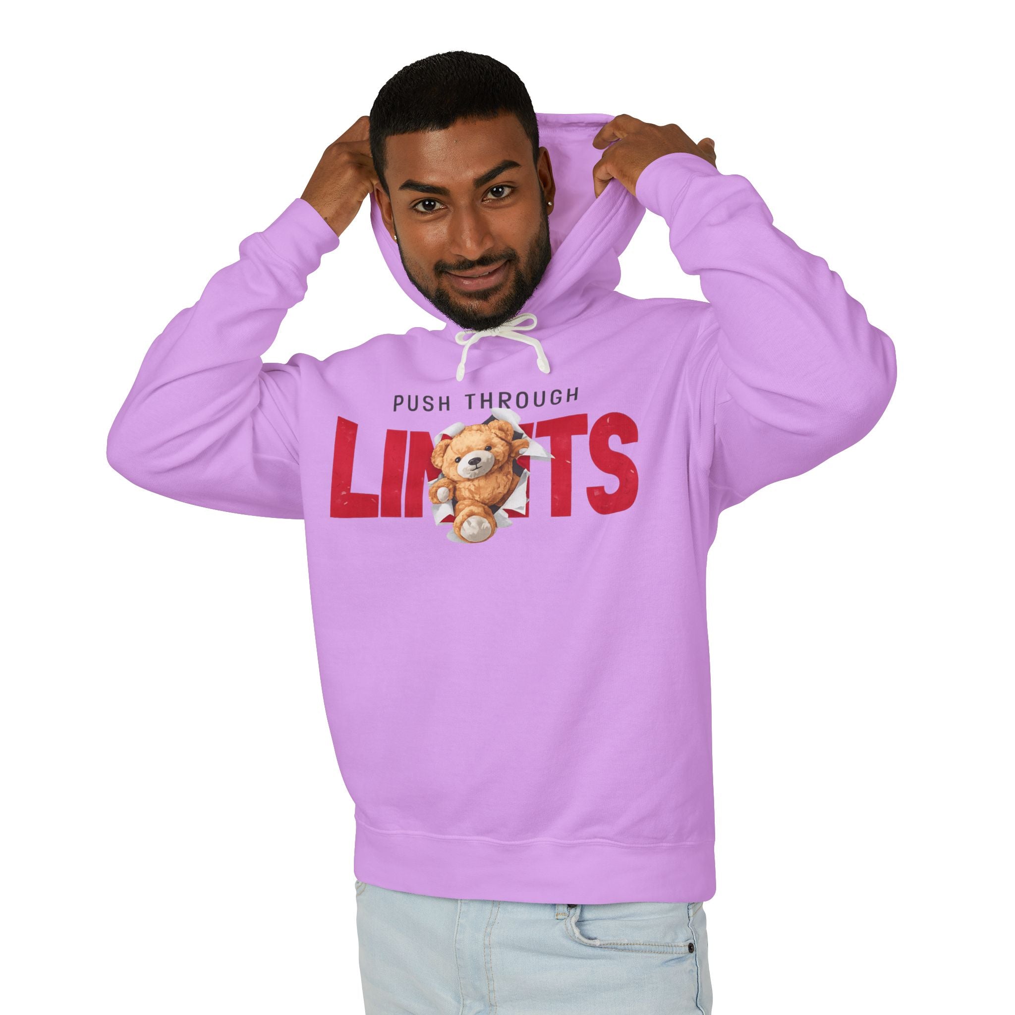 Push Through Limits Teddy Bear Hoodie