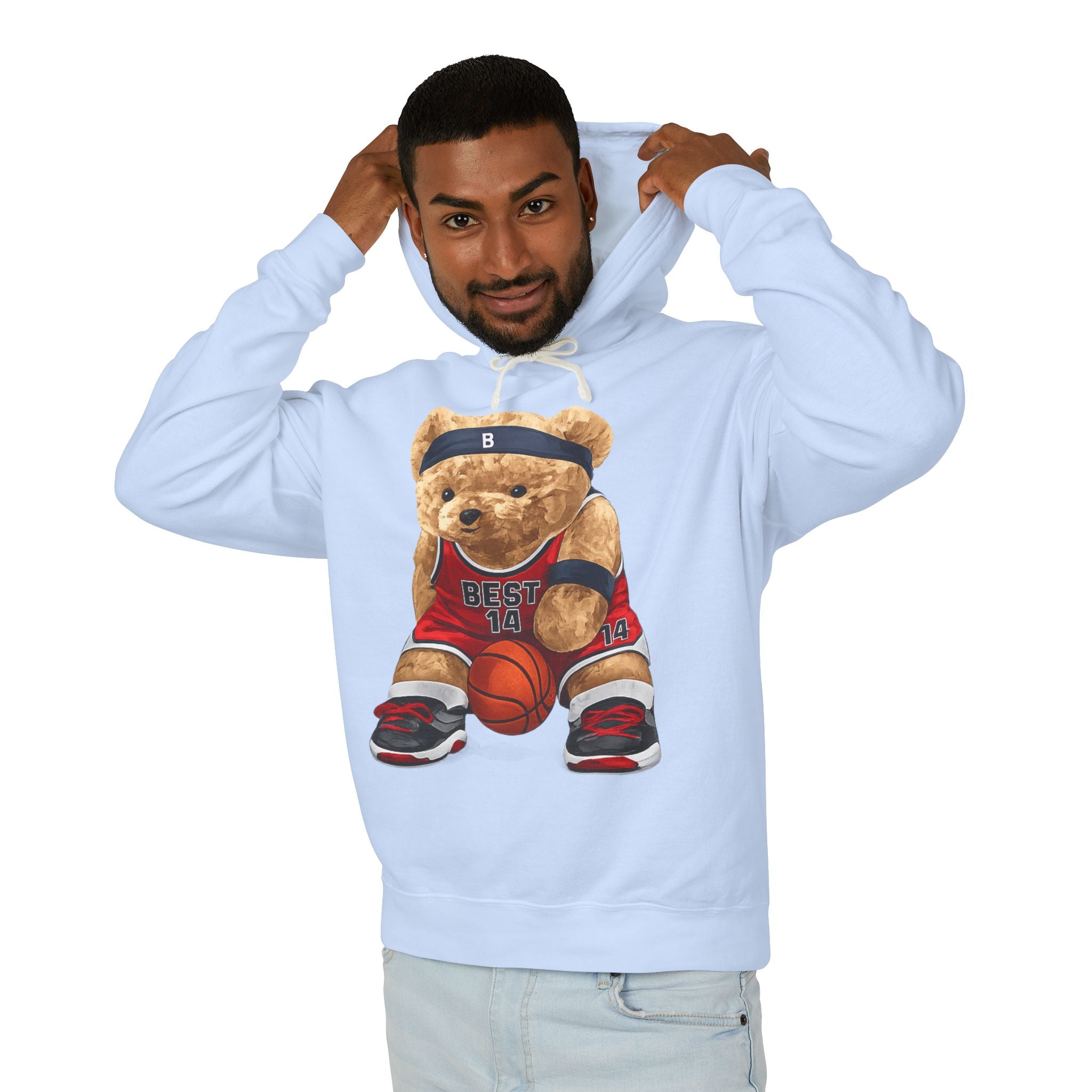 Basketball Teddy Bear Graphic Hoodie
