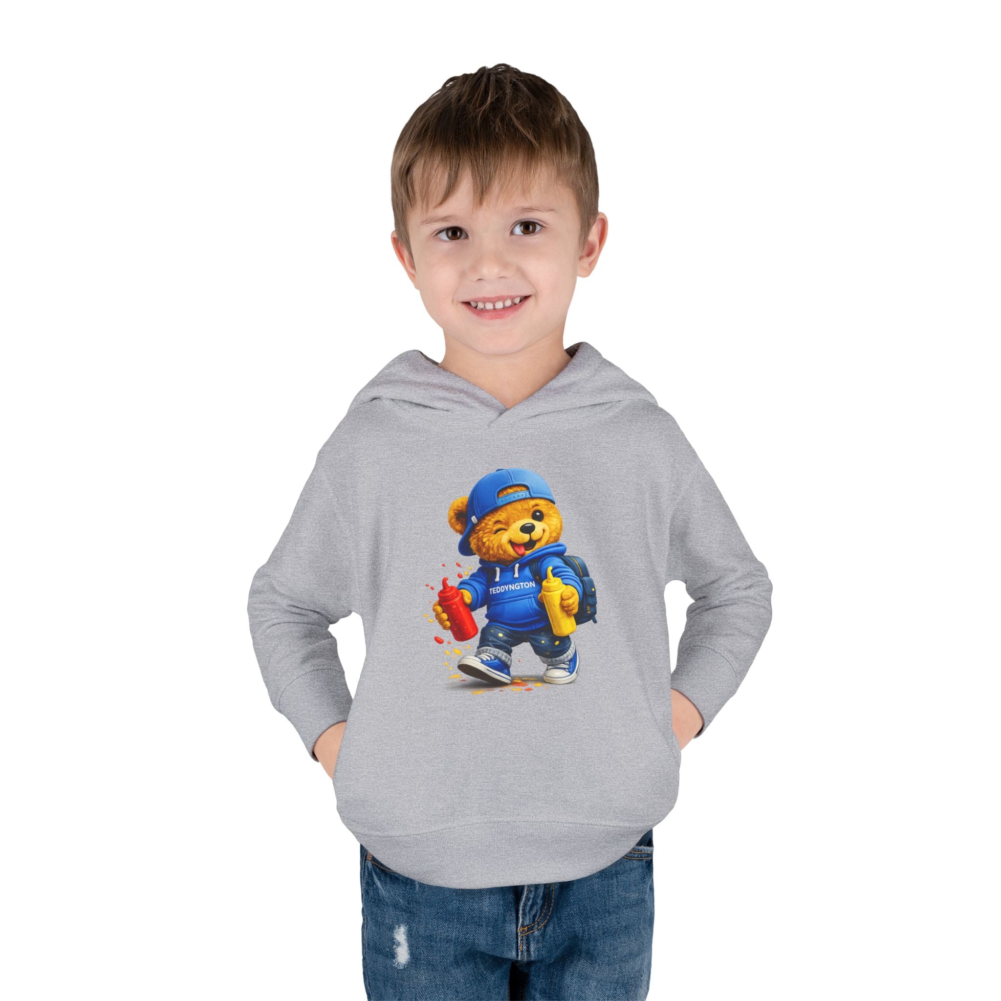 Cute Teddy Bear Artist Toddler Hoodie