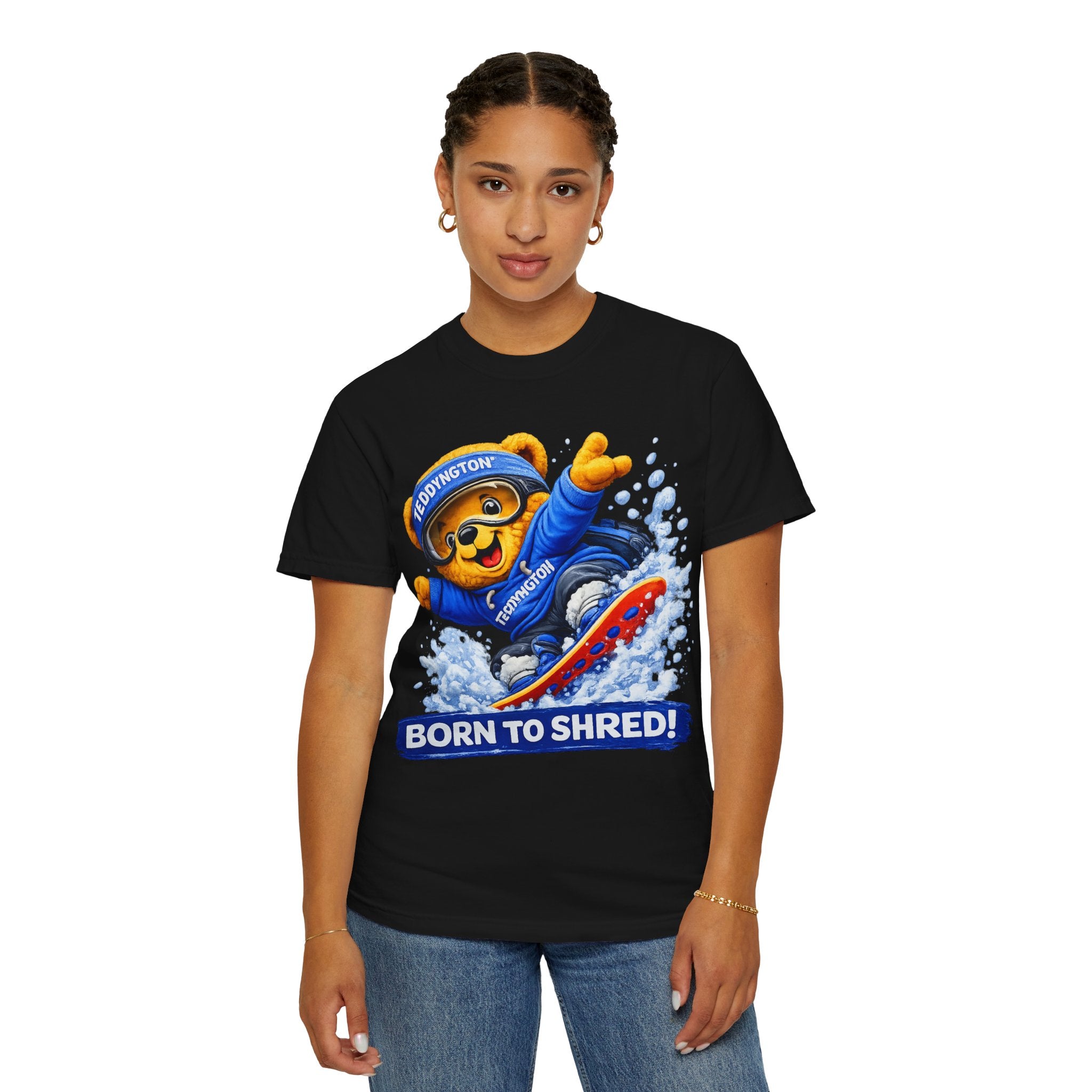 Born to Shred Snowboarding Teddy Bear T-Shirt