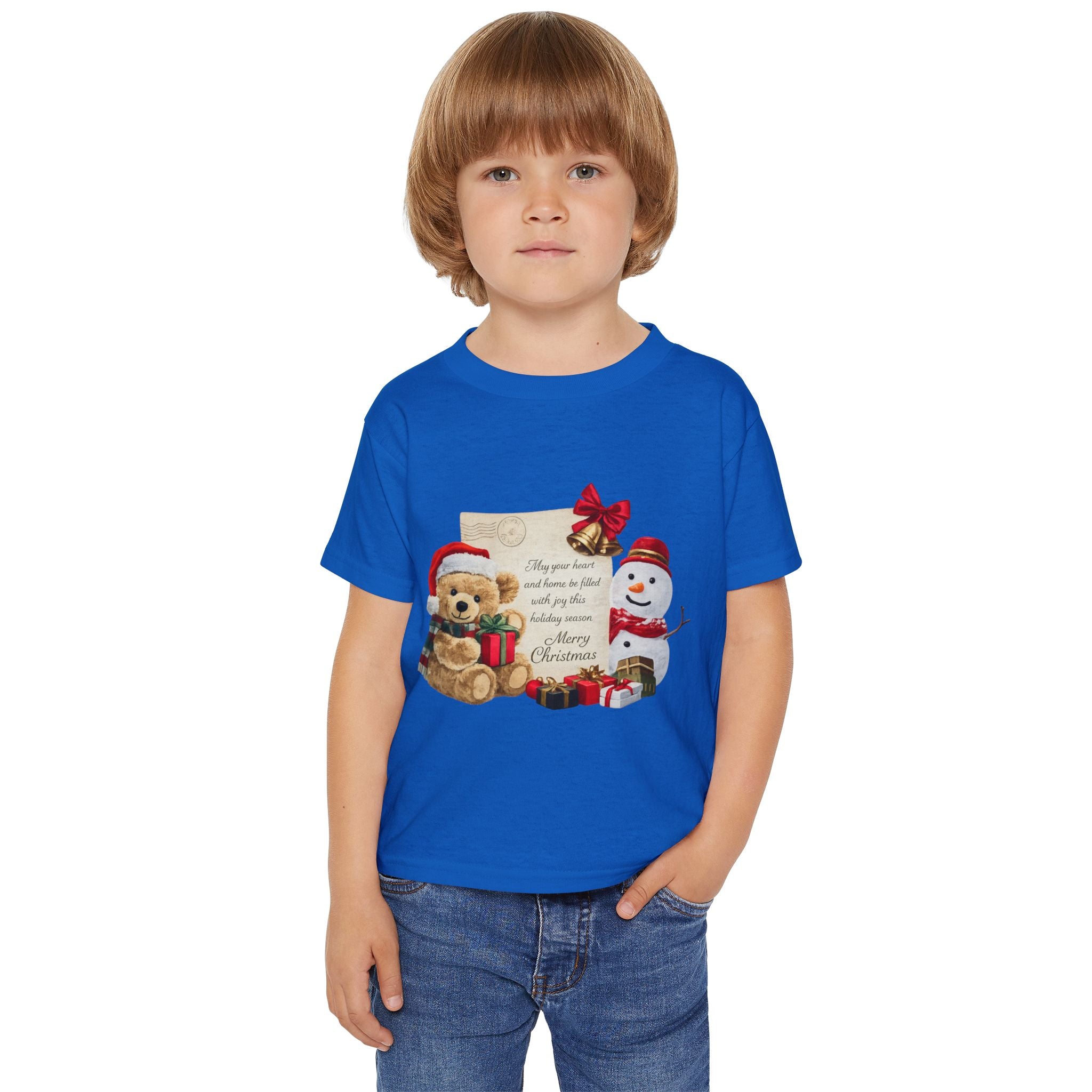 Merry Christmas Teddy Bear Kids T-Shirt