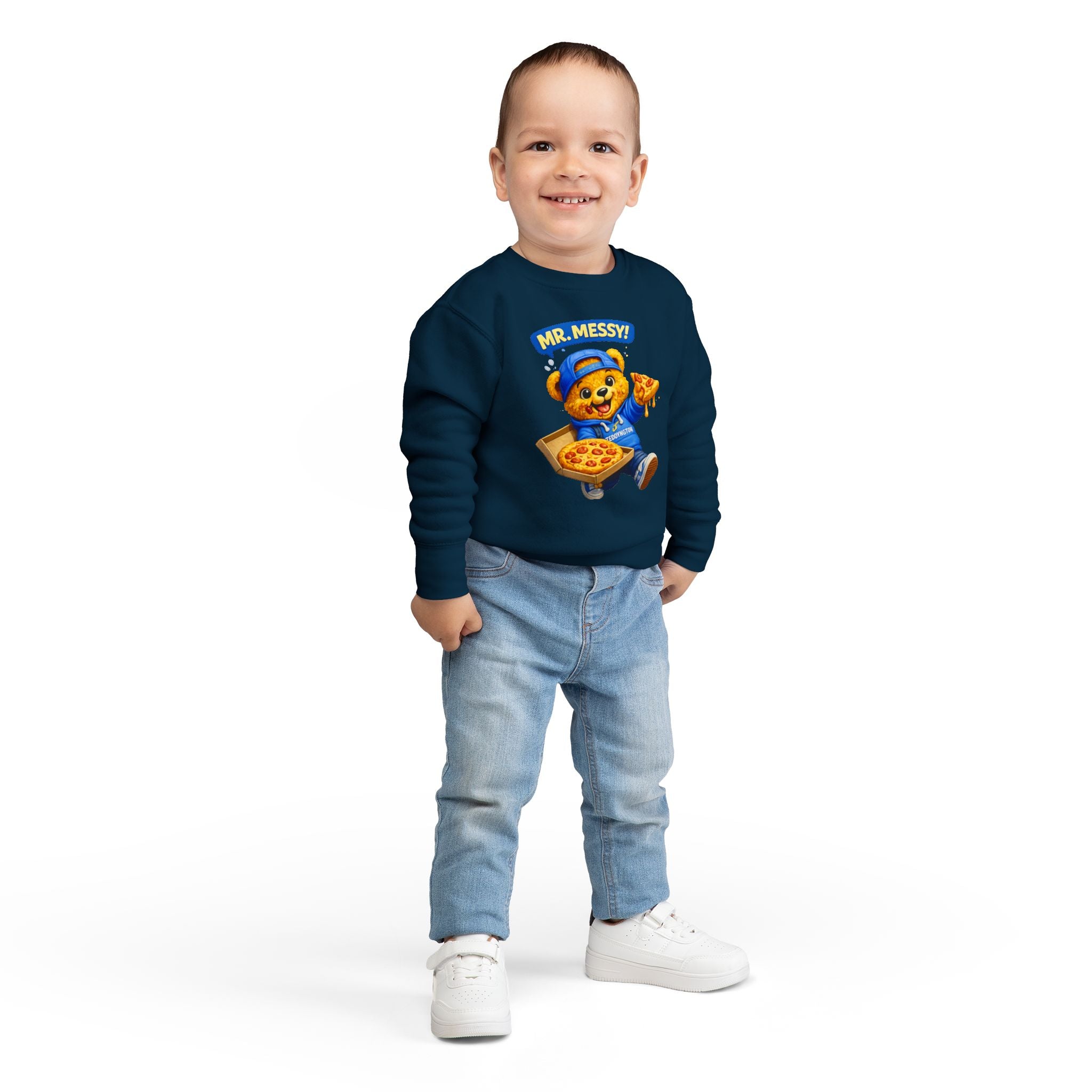 Mr. Messy Pizza Teddy Sweatshirt