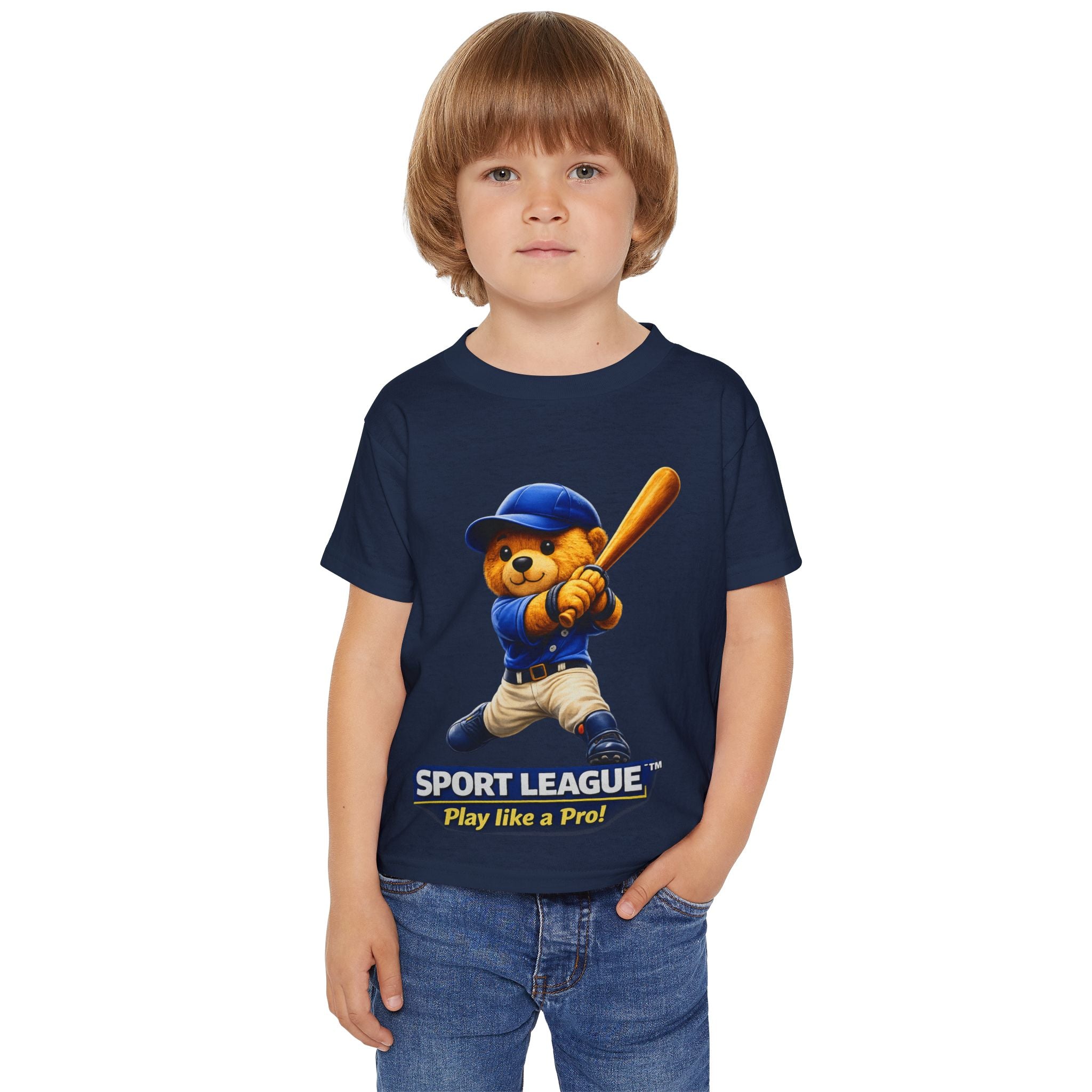 Sport League Baseball Bear Kids T-Shirt
