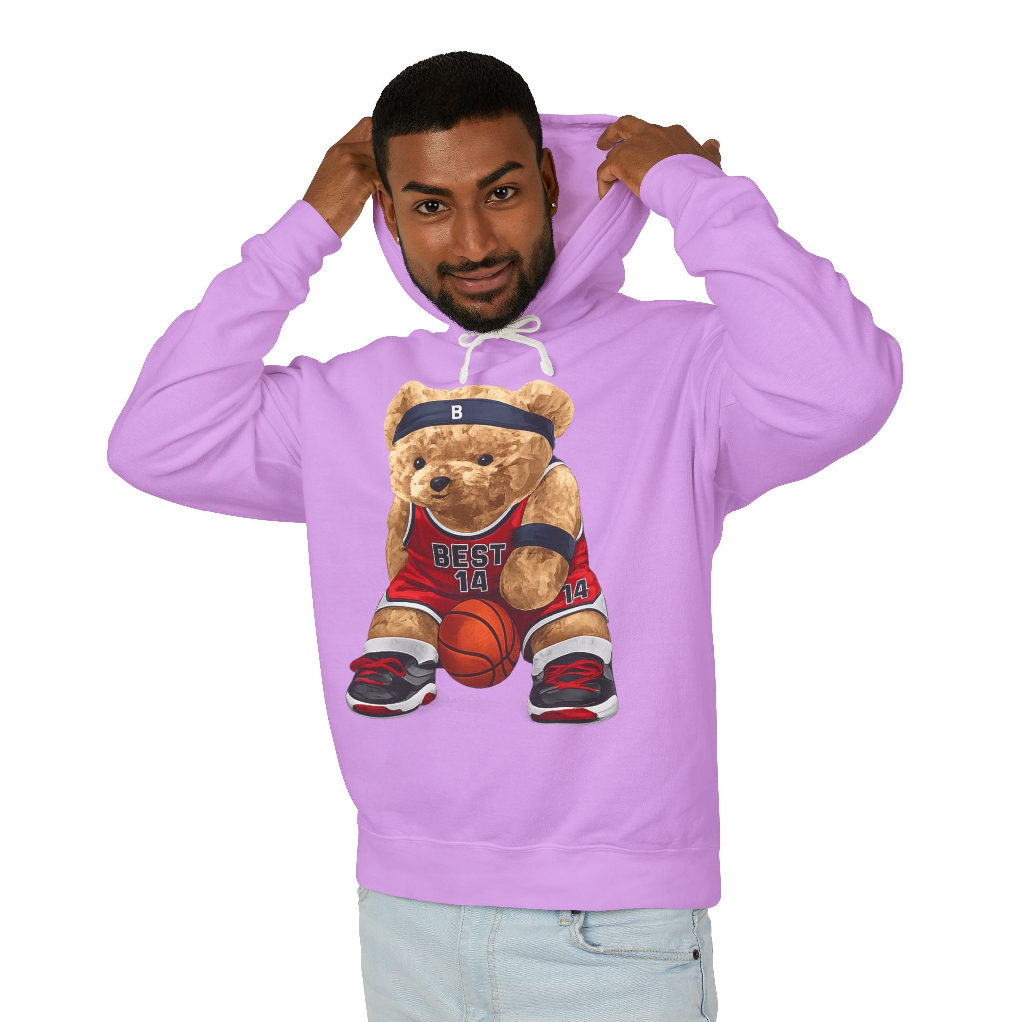 Basketball Teddy Bear Graphic Hoodie