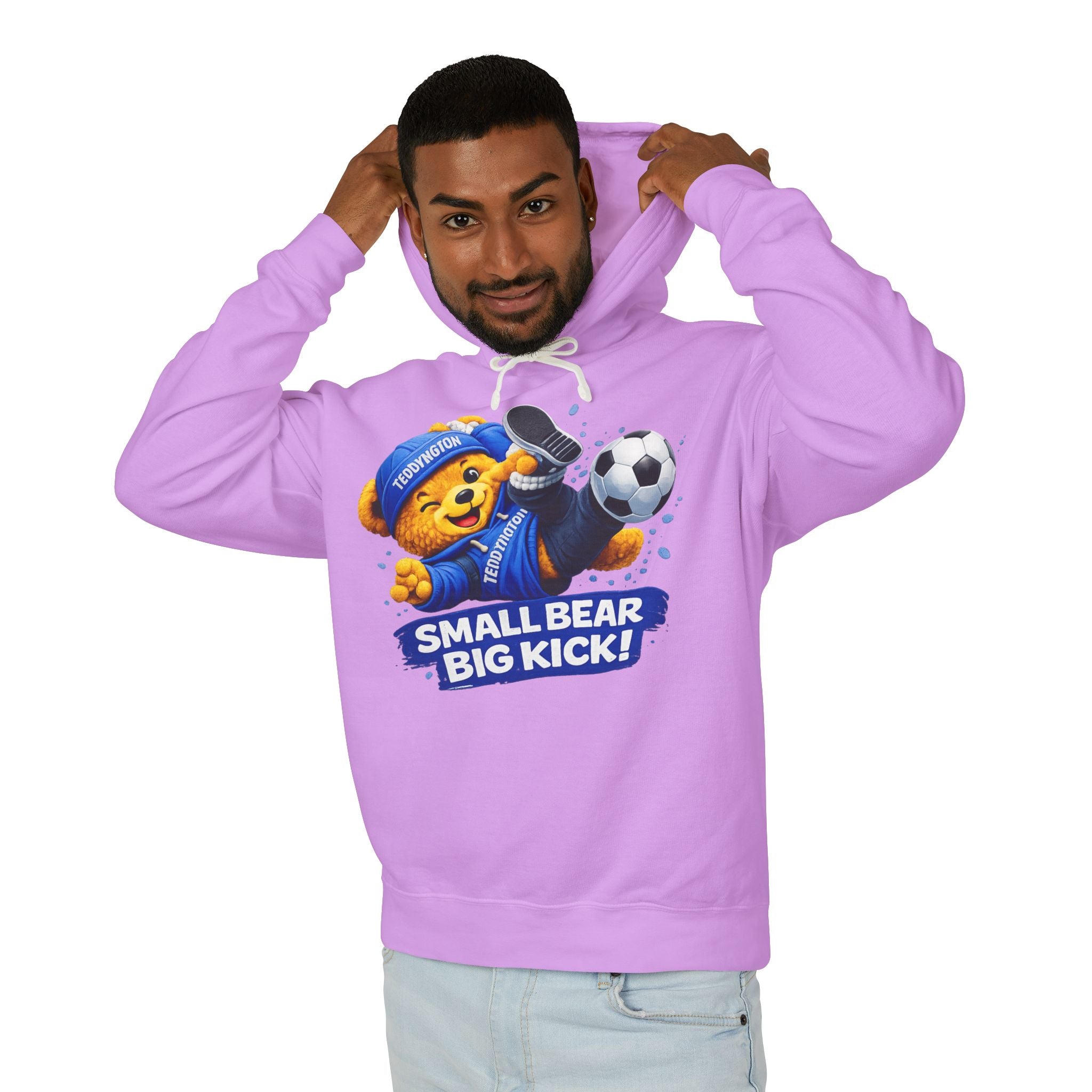 Small Bear Big Kick Soccer Hoodie